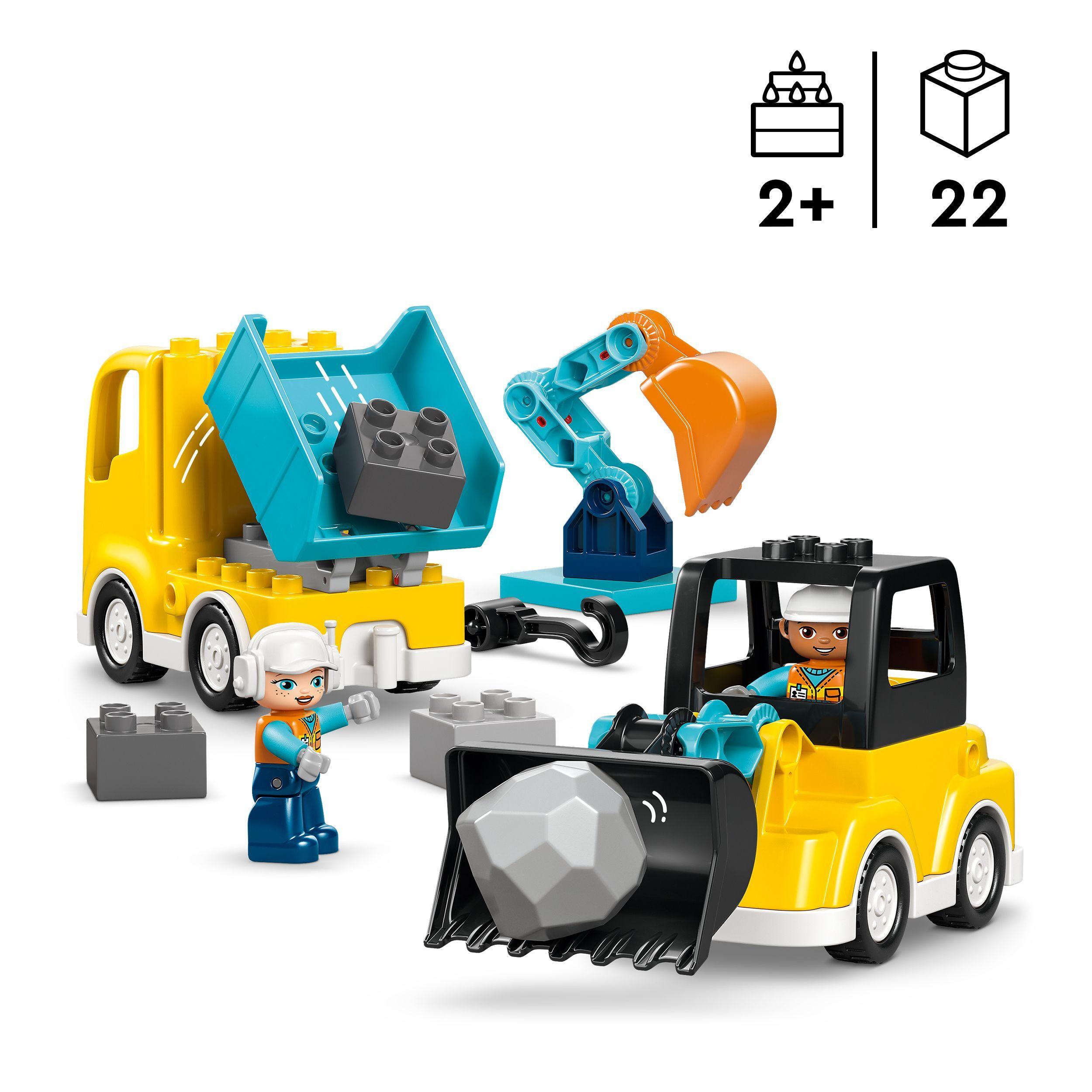 Voir la diapositive 3 : LEGO DUPLO Ma Ville 10475 - Les véhicules de chantier 3-en-1