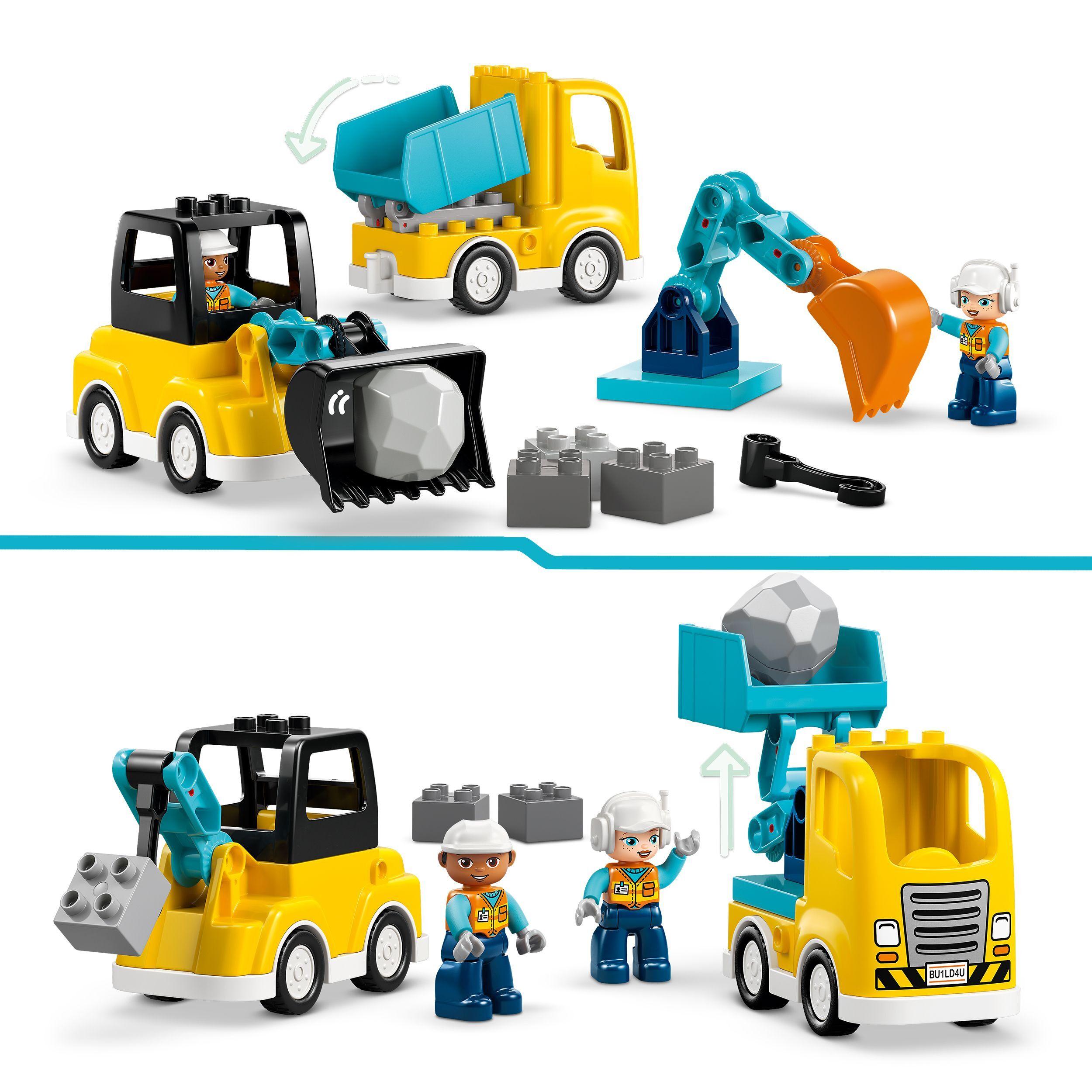 Voir la diapositive 4 : LEGO DUPLO Ma Ville 10475 - Les véhicules de chantier 3-en-1