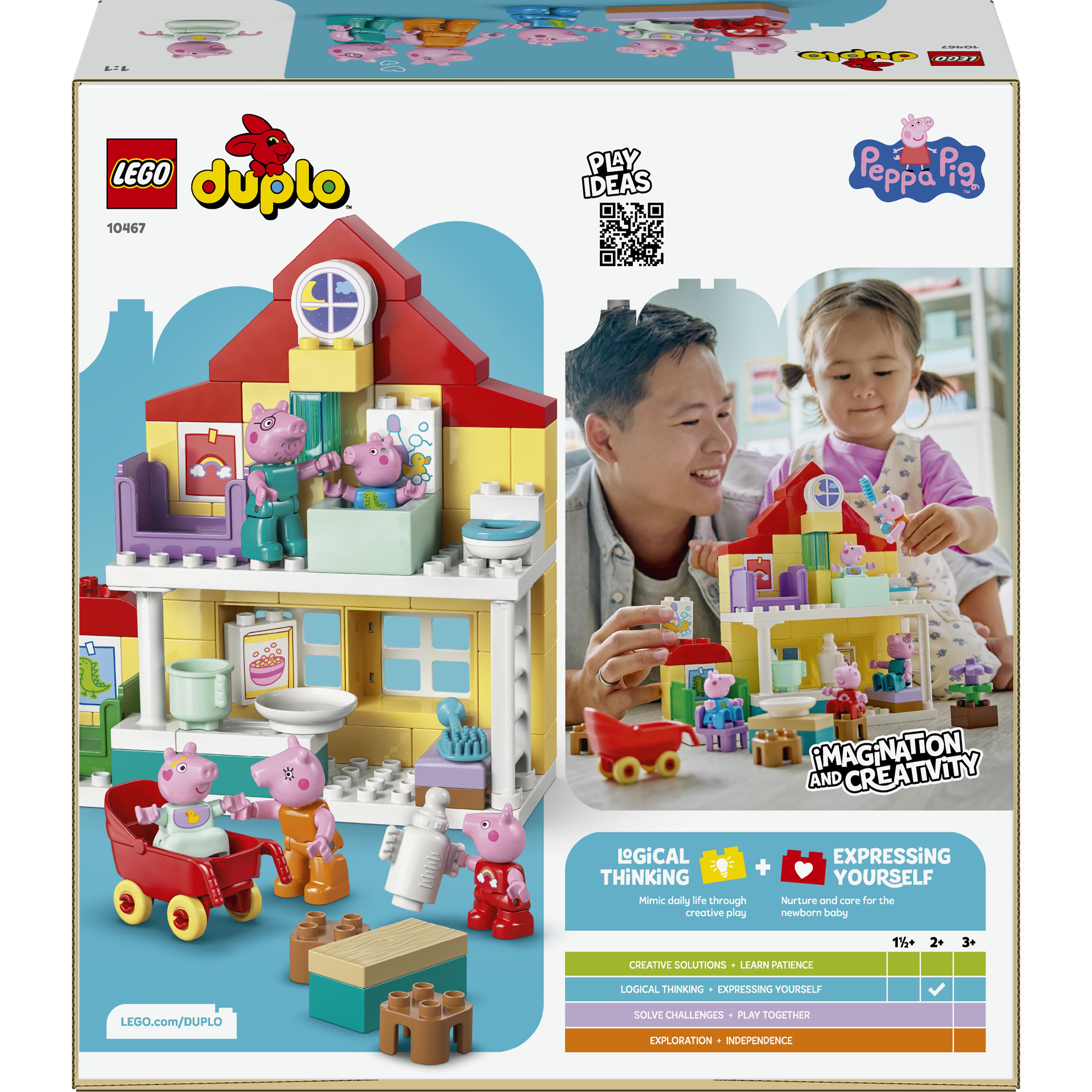 Voir la diapositive 3 : LEGO DUPLO Peppa Pig 10467 La Maison Familiale - Jeu Éducatif pour Bébé dès 2 ans - Cadeau