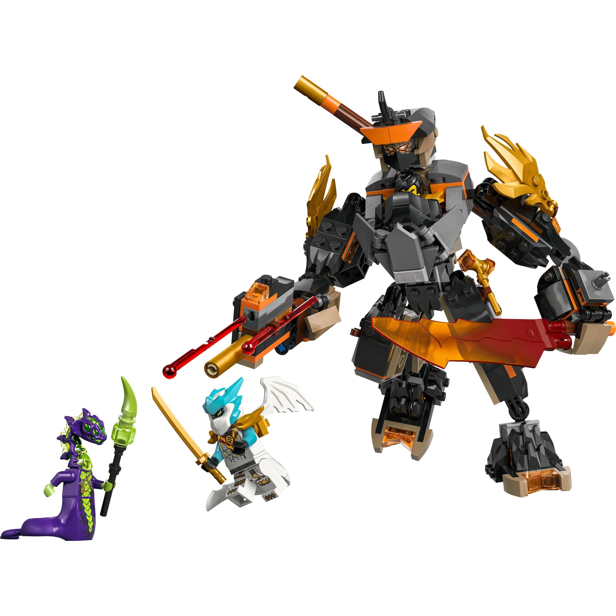 Voir la diapositive 2 : LEGO Ninjago 71854 - La mission du Robot Cole et du dragon Zane