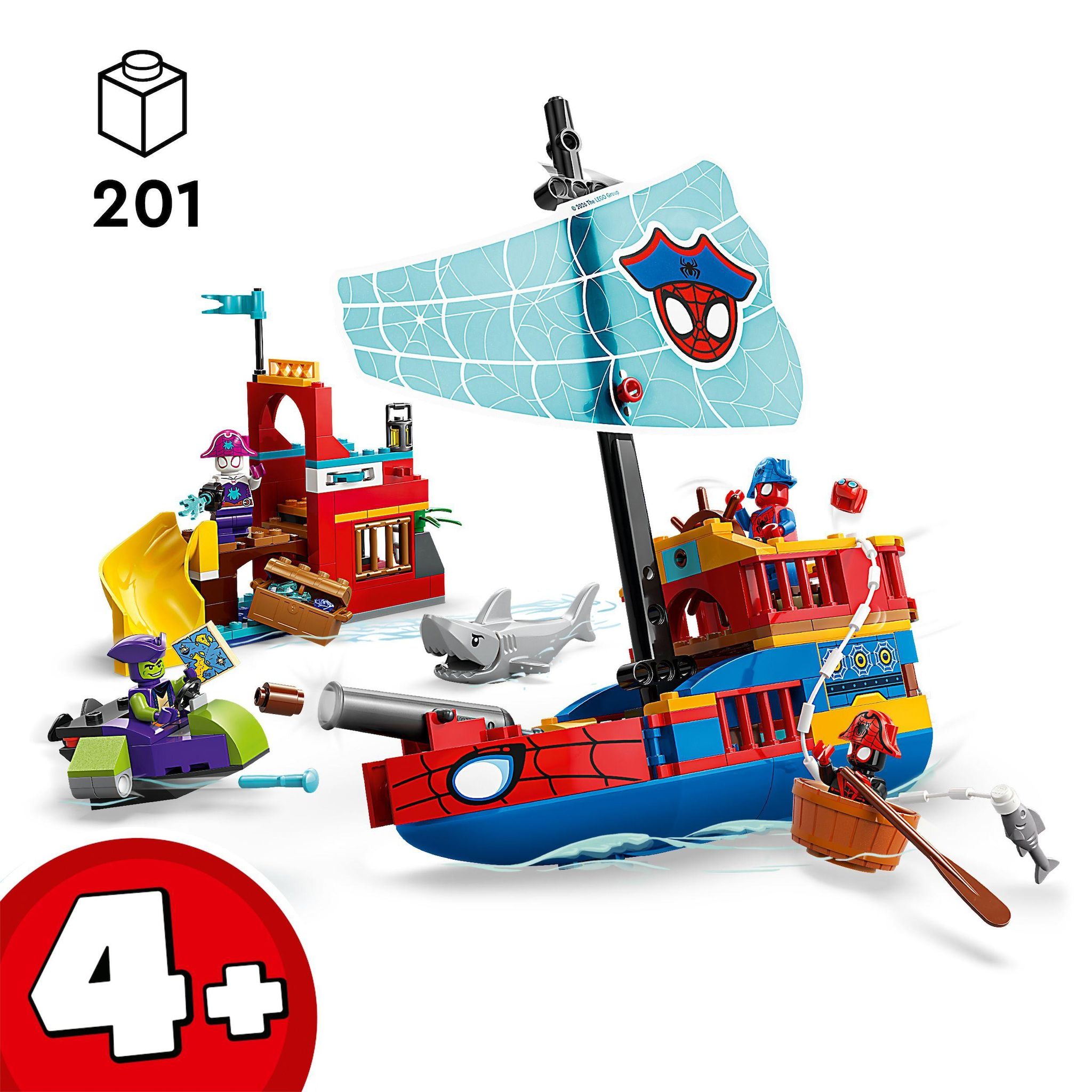 Voir la diapositive 3 : LEGO Marvel 11208 - Le Bateau pirate d'équipe Spidey