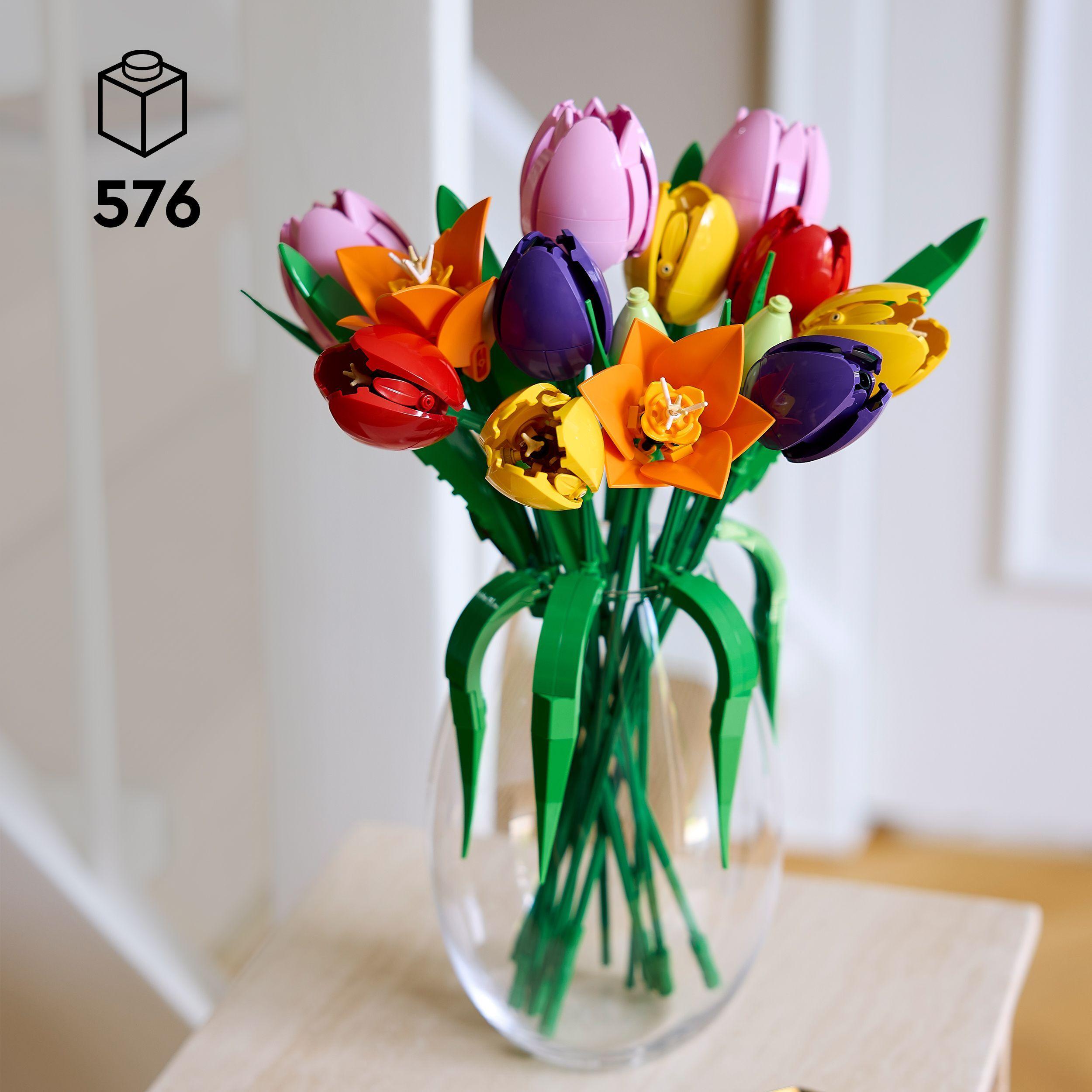Voir la diapositive 3 : LEGO Botanicals 11501 Le Bouquet de Tulipes - Set de Construction pour Adulte - Cadeau