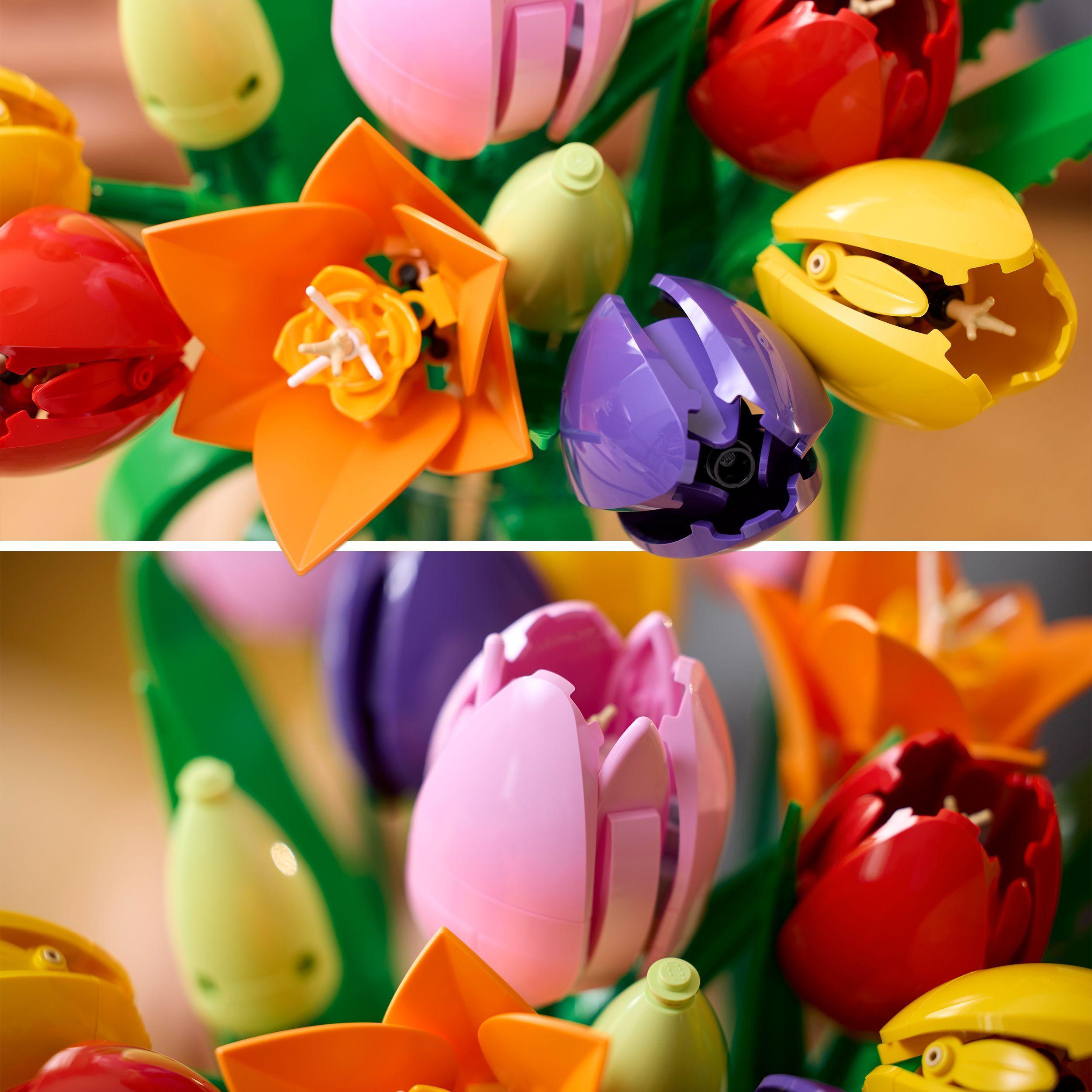 Voir la diapositive 5 : LEGO Botanicals 11501 Le Bouquet de Tulipes - Set de Construction pour Adulte - Cadeau