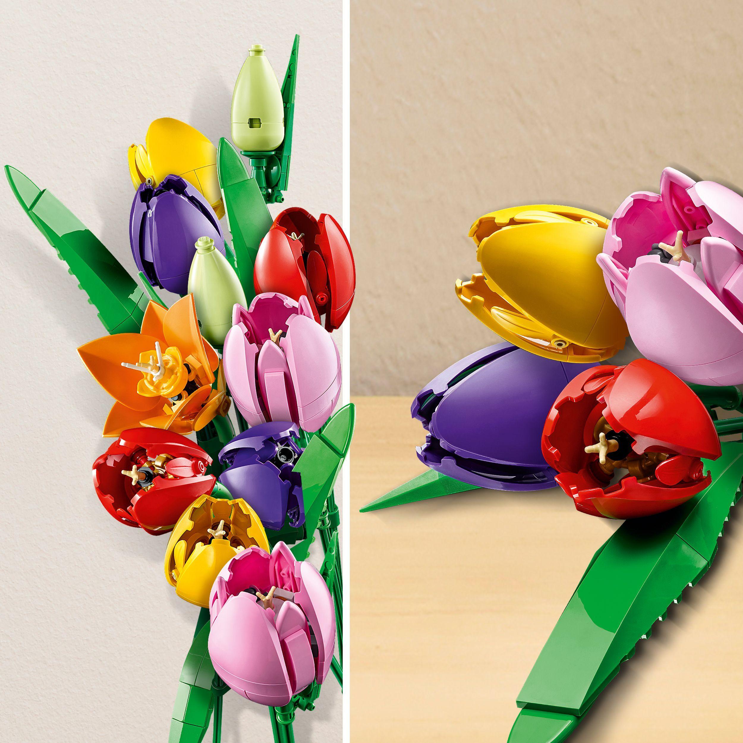 Voir la diapositive 6 : LEGO Botanicals 11501 Le Bouquet de Tulipes - Set de Construction pour Adulte - Cadeau