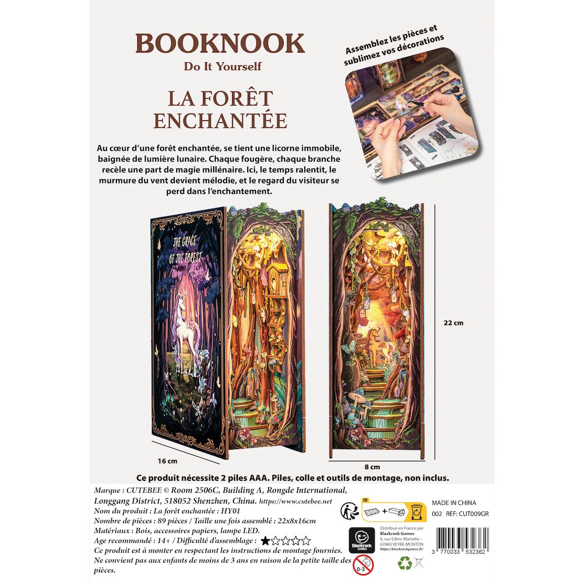 BLACKROCK GAMES Booknook La forêt enchantée - Livre à assembler