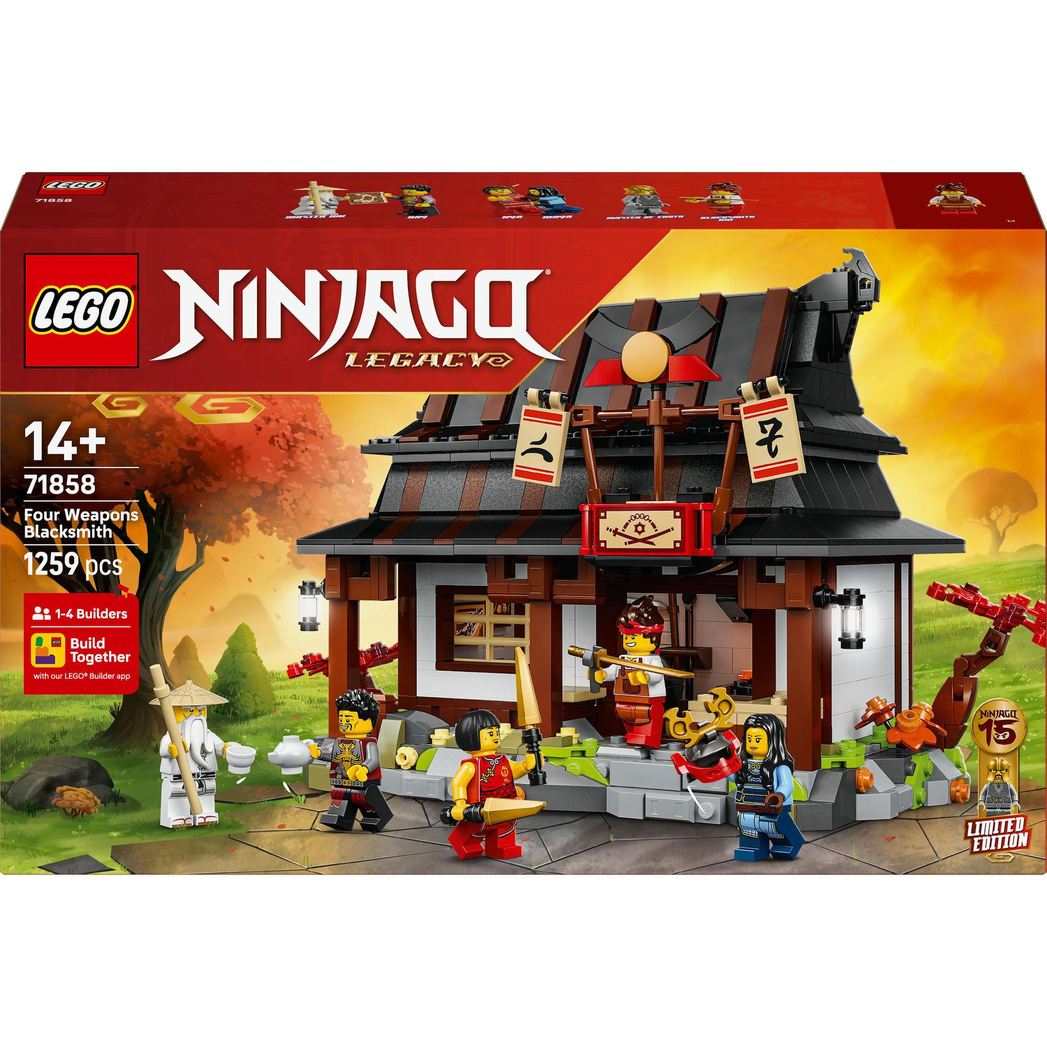 LEGO Ninjago 71858 - 15e Anniversaire : La Forge des Quatre Armes