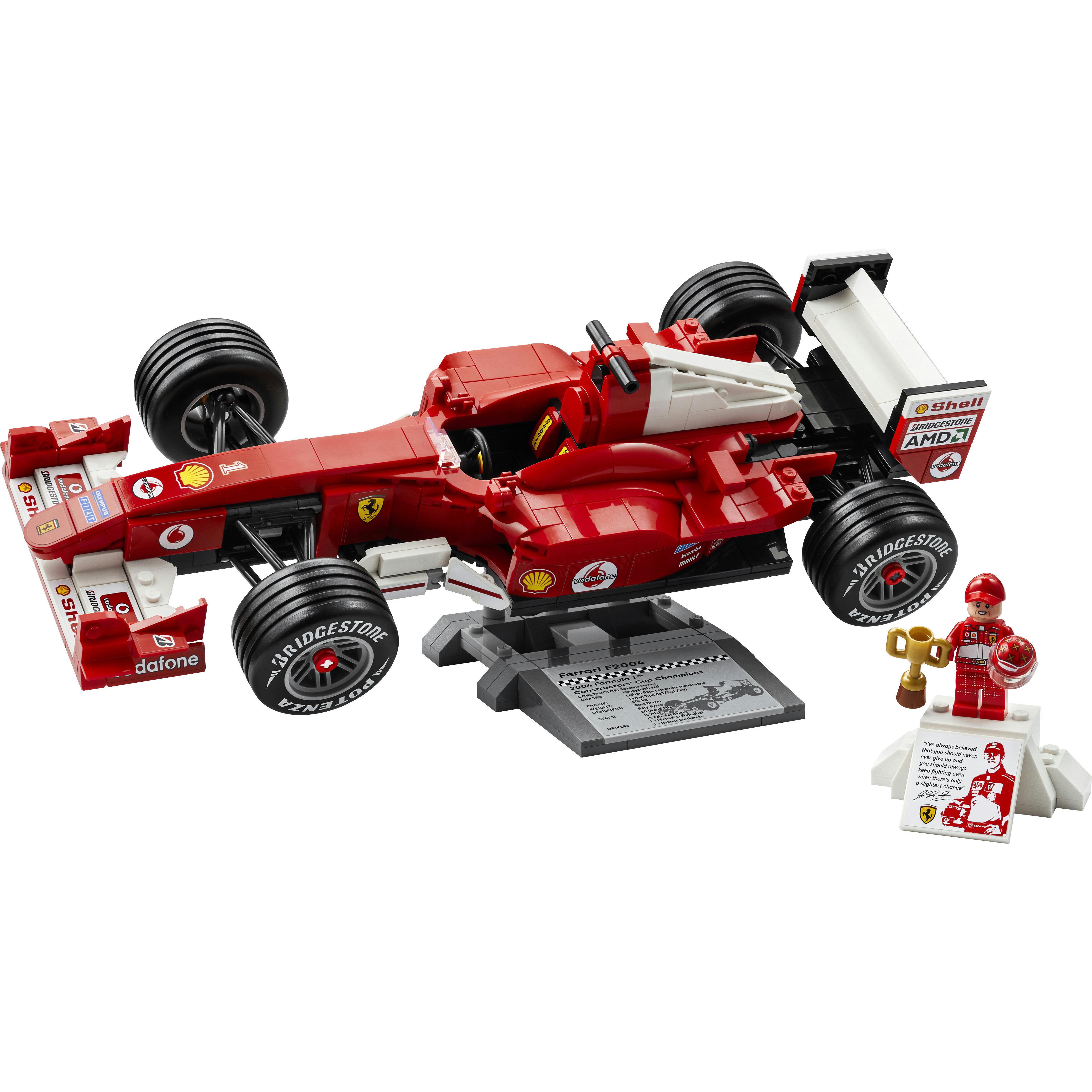 Voir la diapositive 2 : LEGO Icons 11375 Ferrari F2004 et Michael Schumacher - Maquette de Voiture F1 - Set Adulte