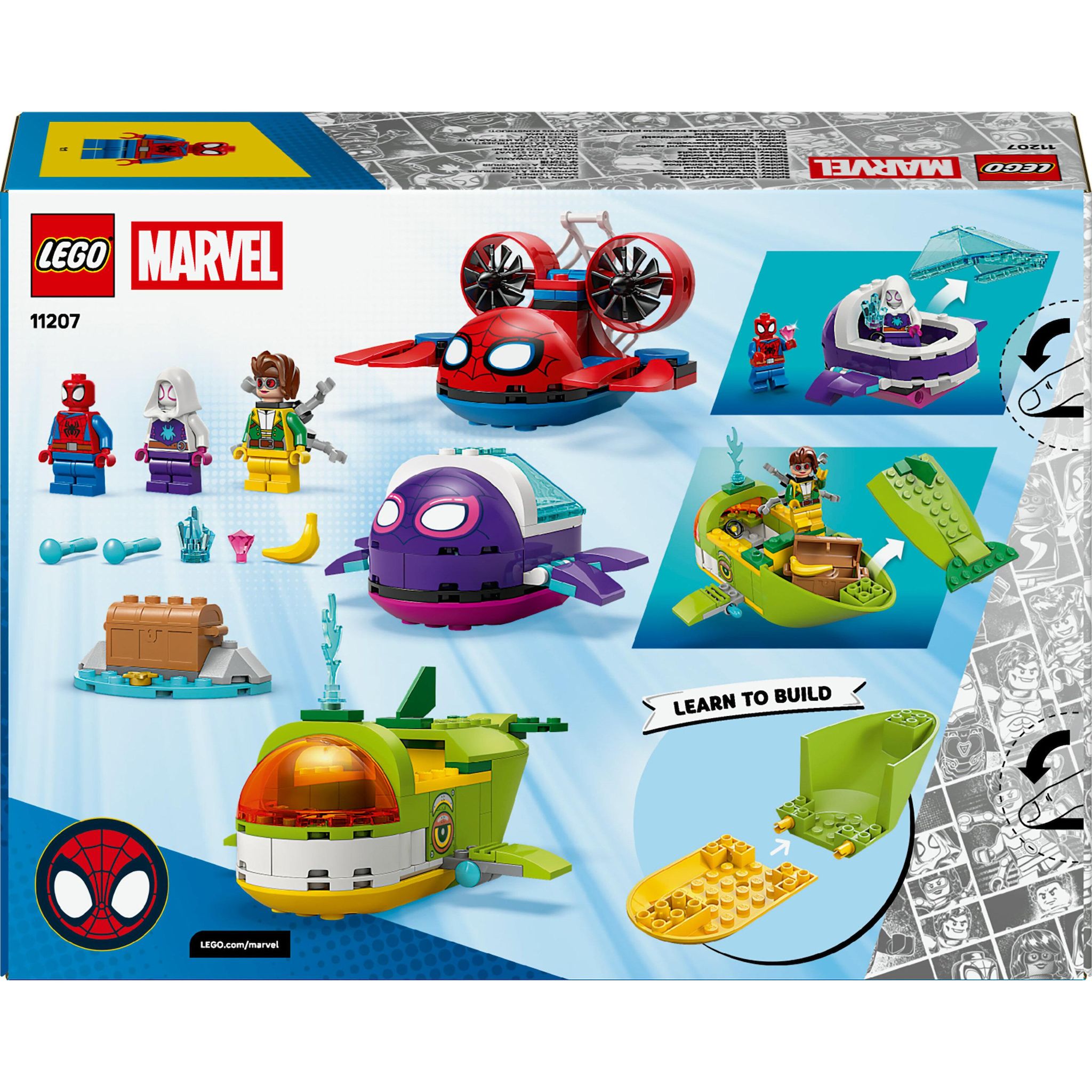 Voir la diapositive 8 : LEGO Marvel 11207 - Spidey : Les Véhicules Sous-Marins