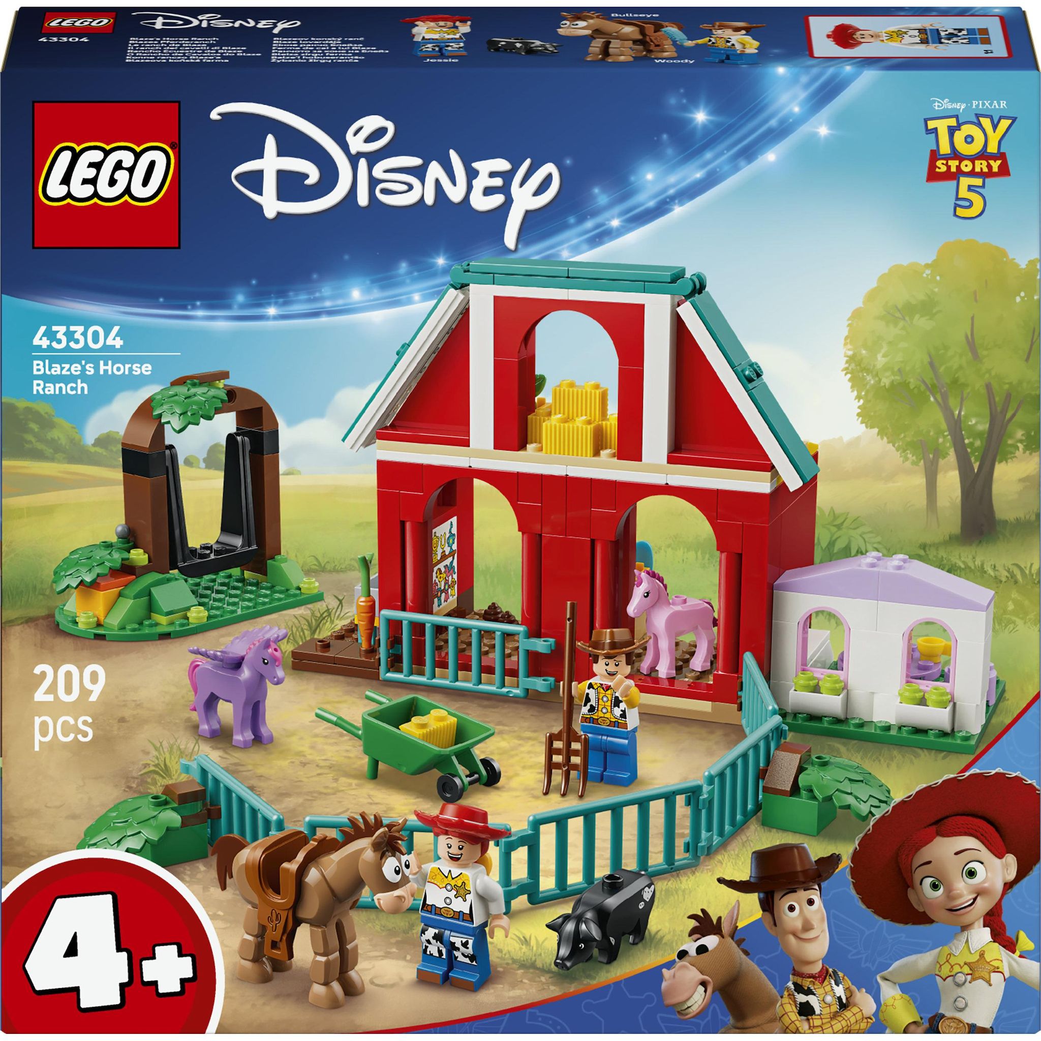 Voir la diapositive 1 : LEGO Disney 43304 - Le Ranch de Blaze Toy Story 5 - Jeu Éducatif 4 ans - Cadeau
