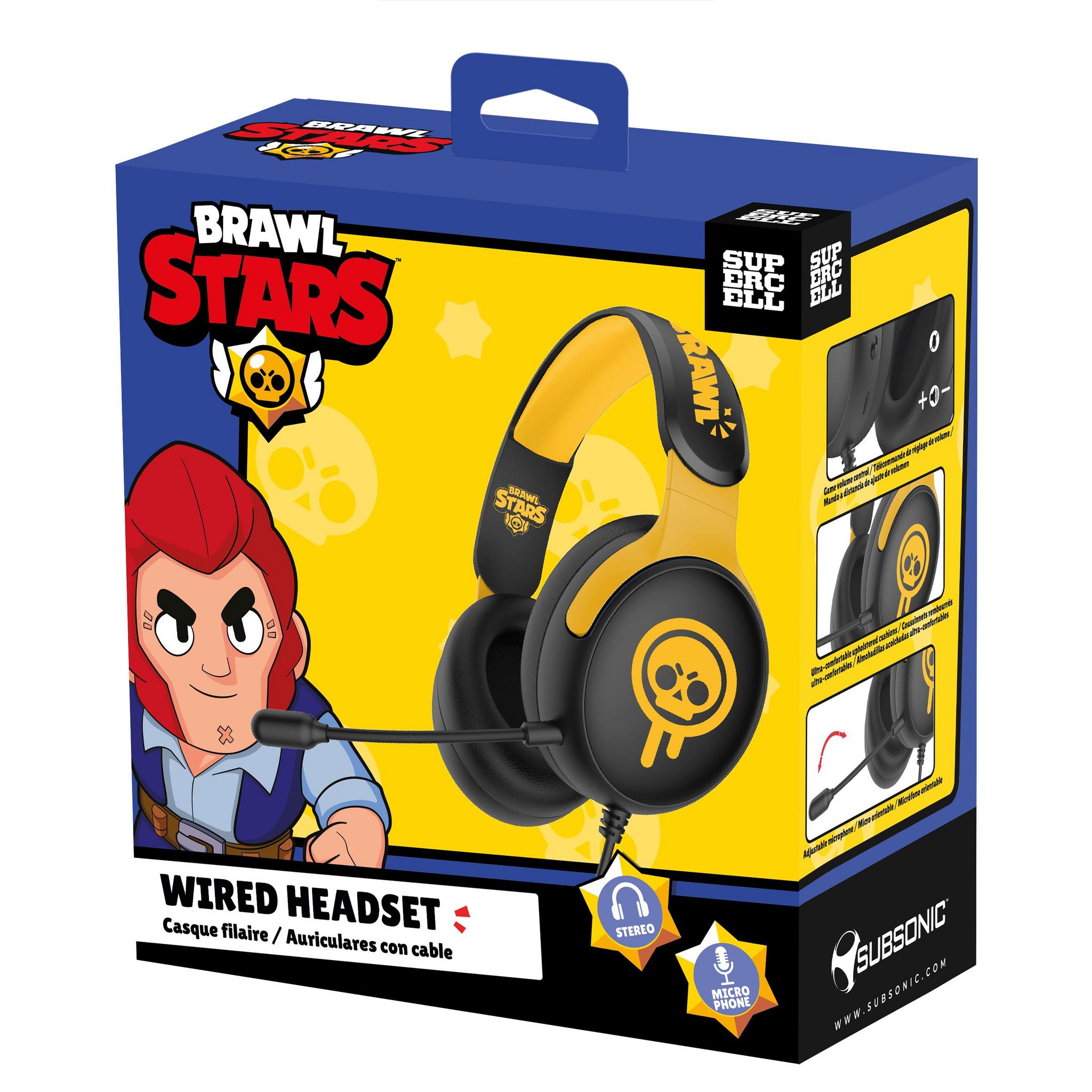 Voir la diapositive 2 : SUBSONIC Casque filaire Brawl Stars 2 Noir