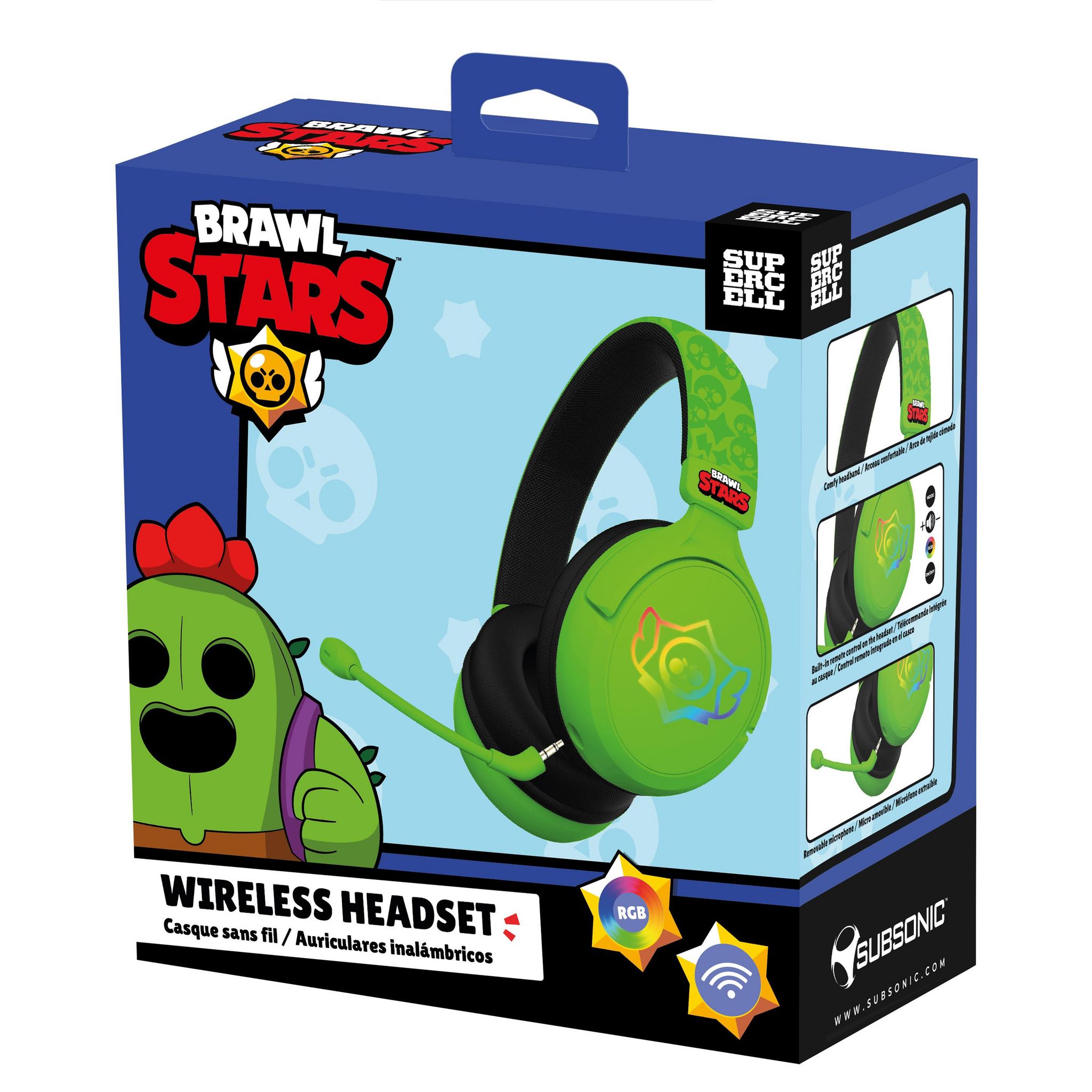 Voir la diapositive 2 : SUBSONIC Casque sans fil Brawl Stars 1 Vert
