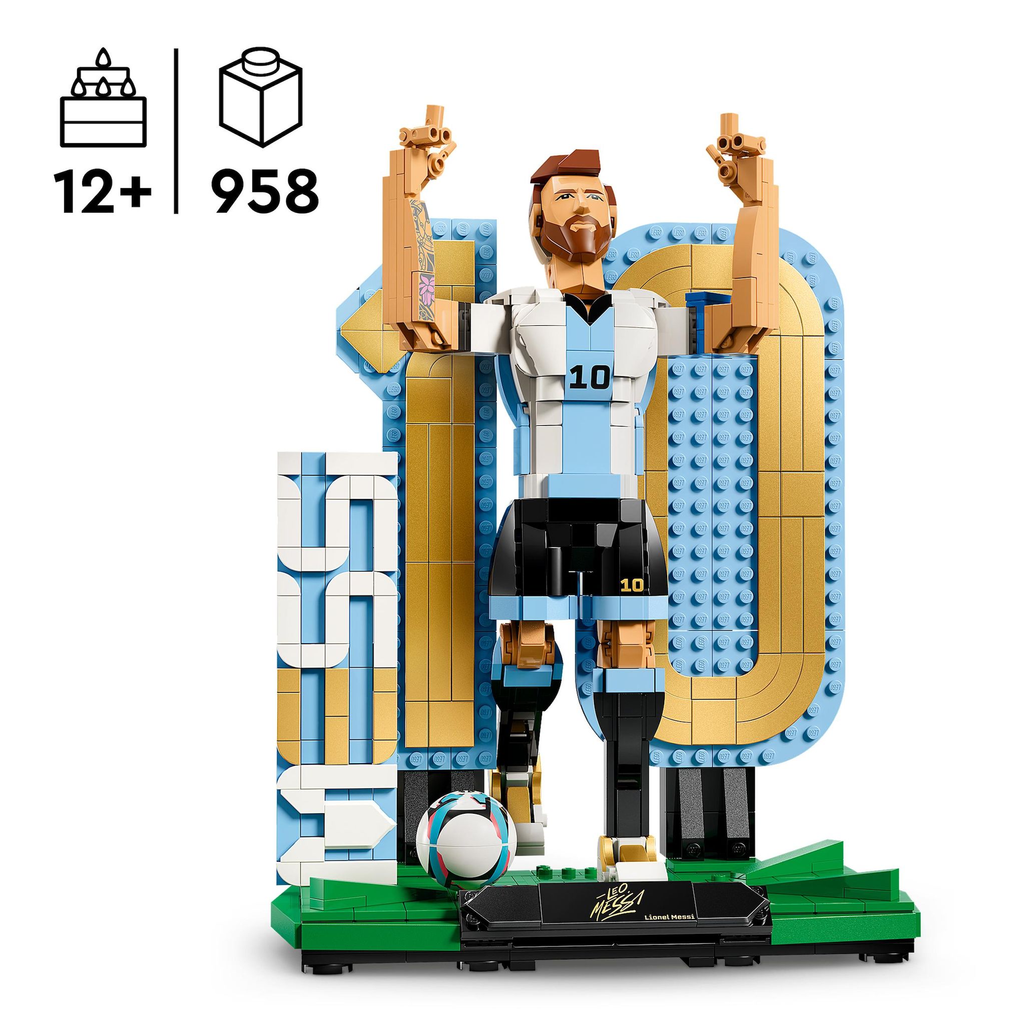 Voir la diapositive 3 : LEGO Editions 43015 - Leo Messi Legend