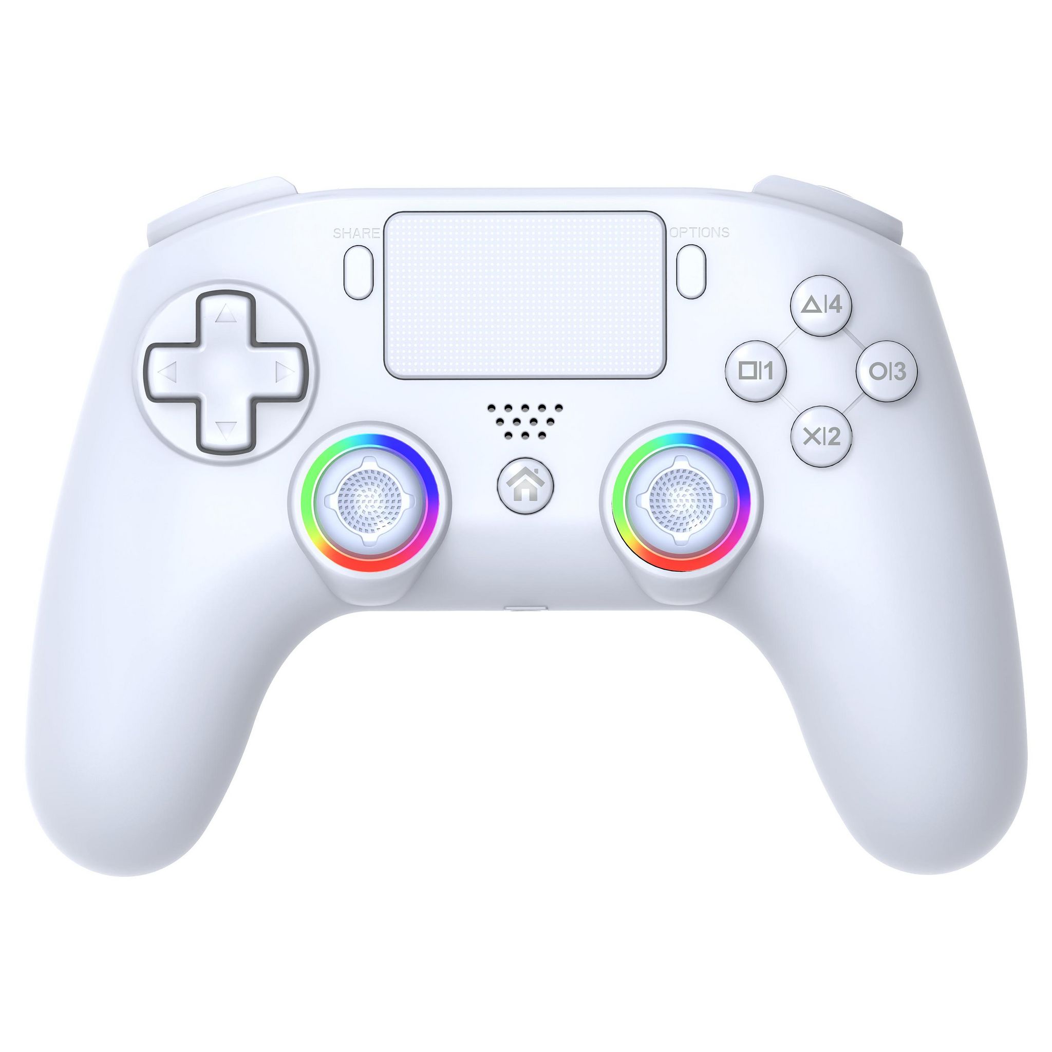 Voir la diapositive 3 : SUBSONIC Manette sans fil LED Blanche PS5