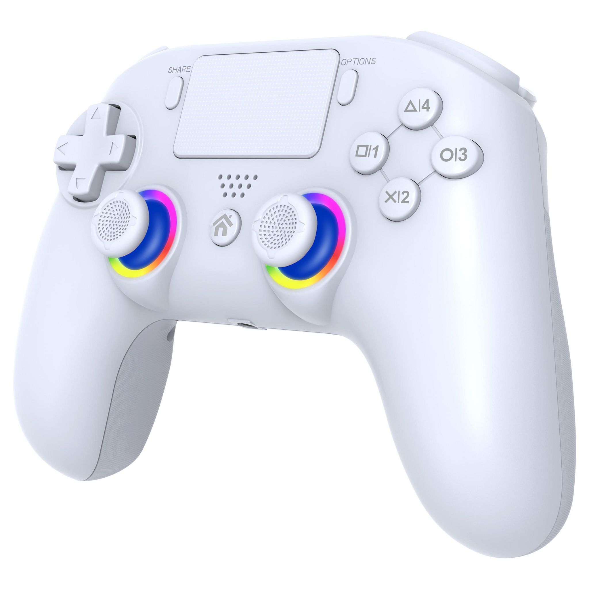Voir la diapositive 4 : SUBSONIC Manette sans fil LED Blanche PS5