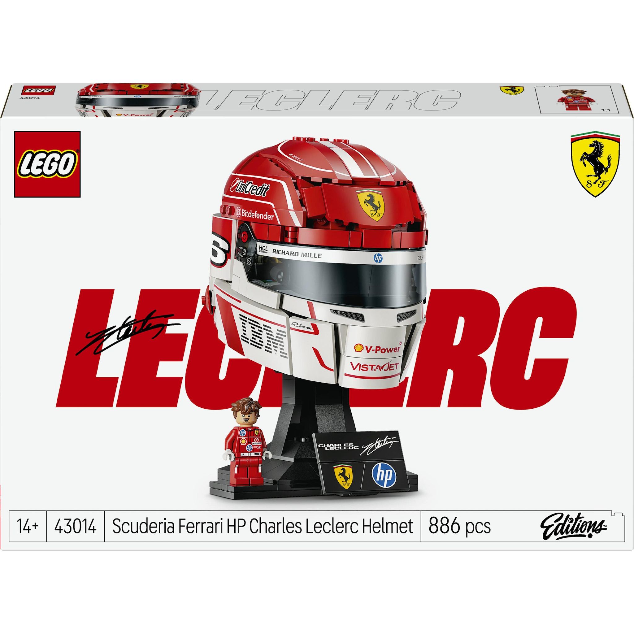 LEGO Editions 43014 - Casque de Charles Leclerc Scuderia Ferrari HP