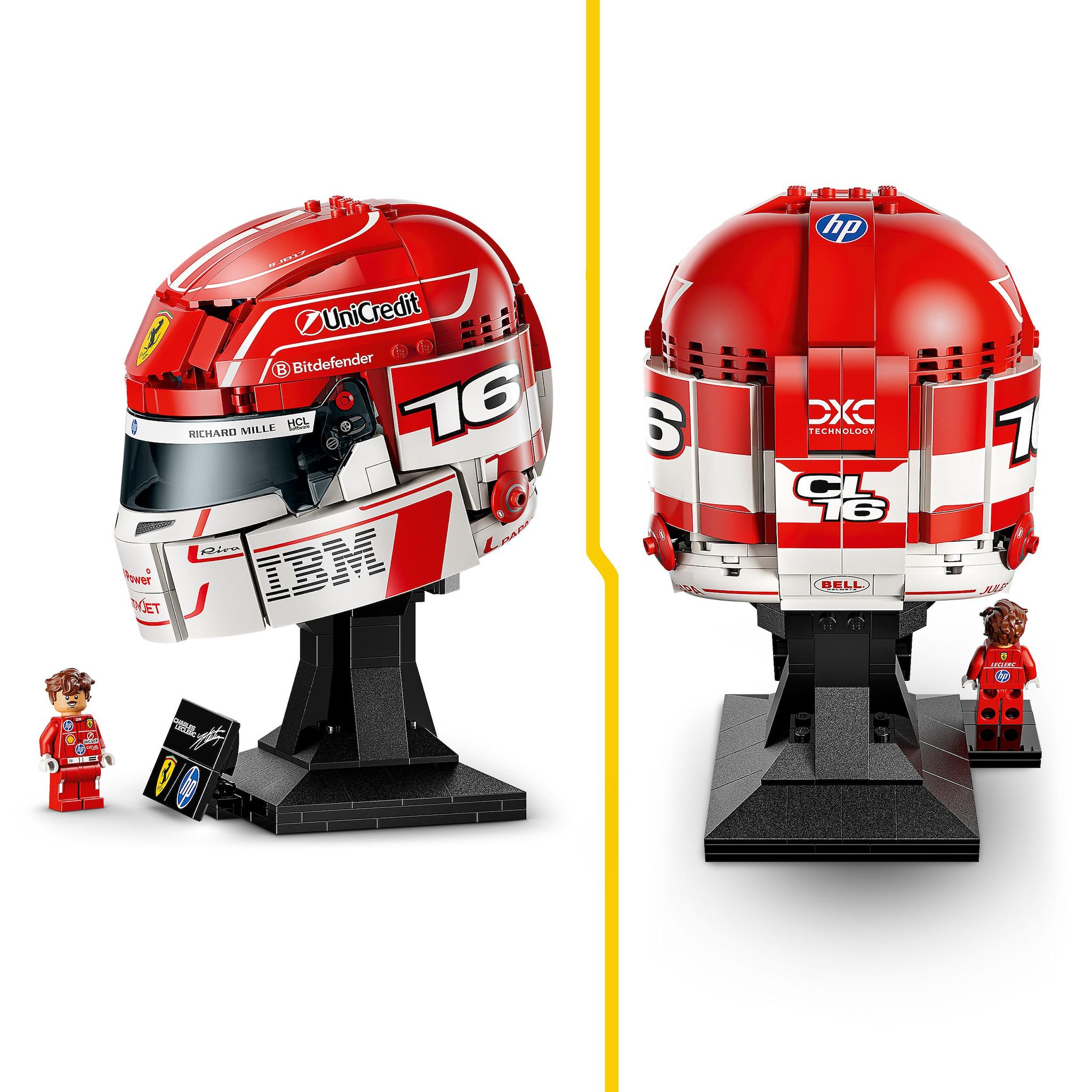 Voir la diapositive 3 : LEGO Editions 43014 - Casque de Charles Leclerc Scuderia Ferrari HP