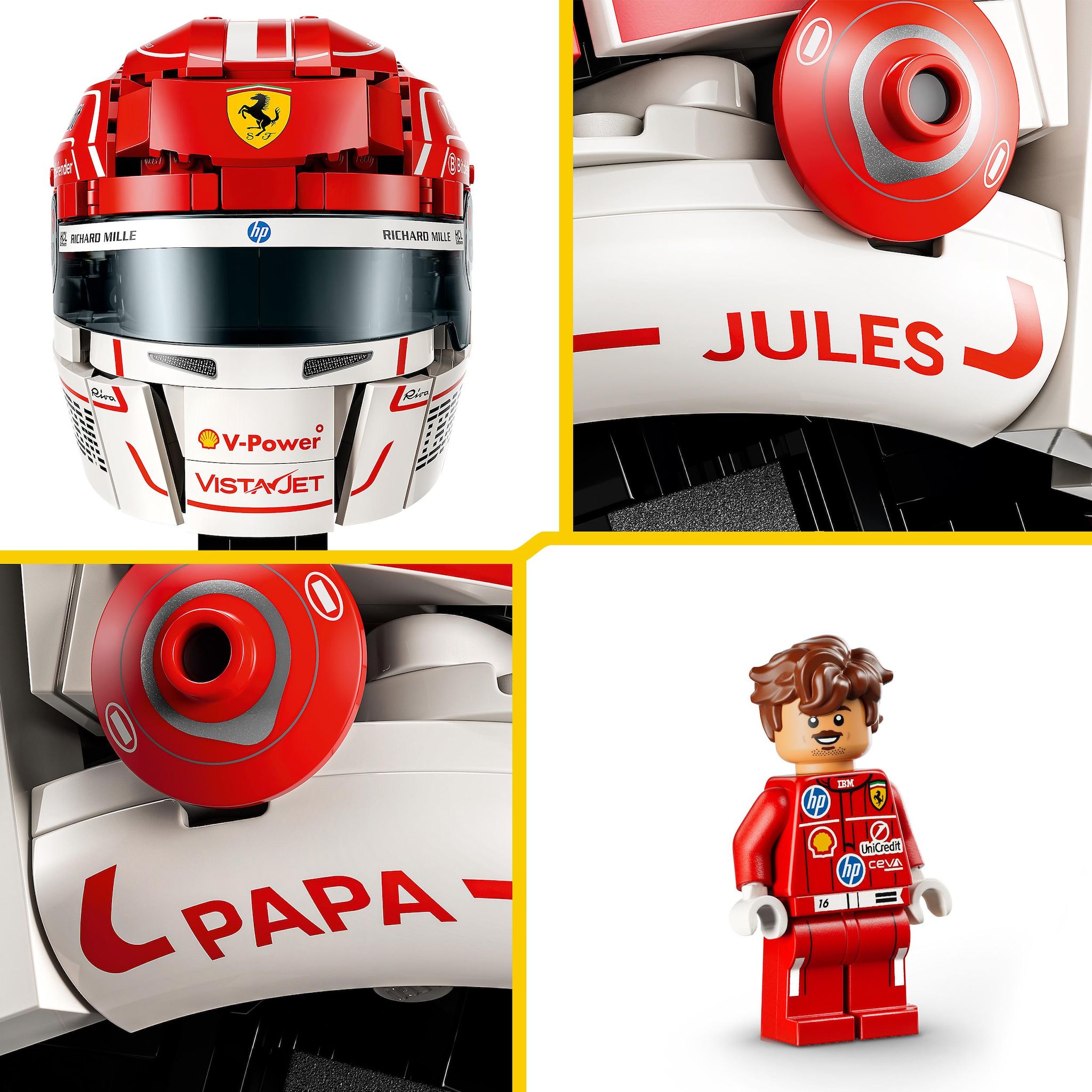 Voir la diapositive 4 : LEGO Editions 43014 - Casque de Charles Leclerc Scuderia Ferrari HP