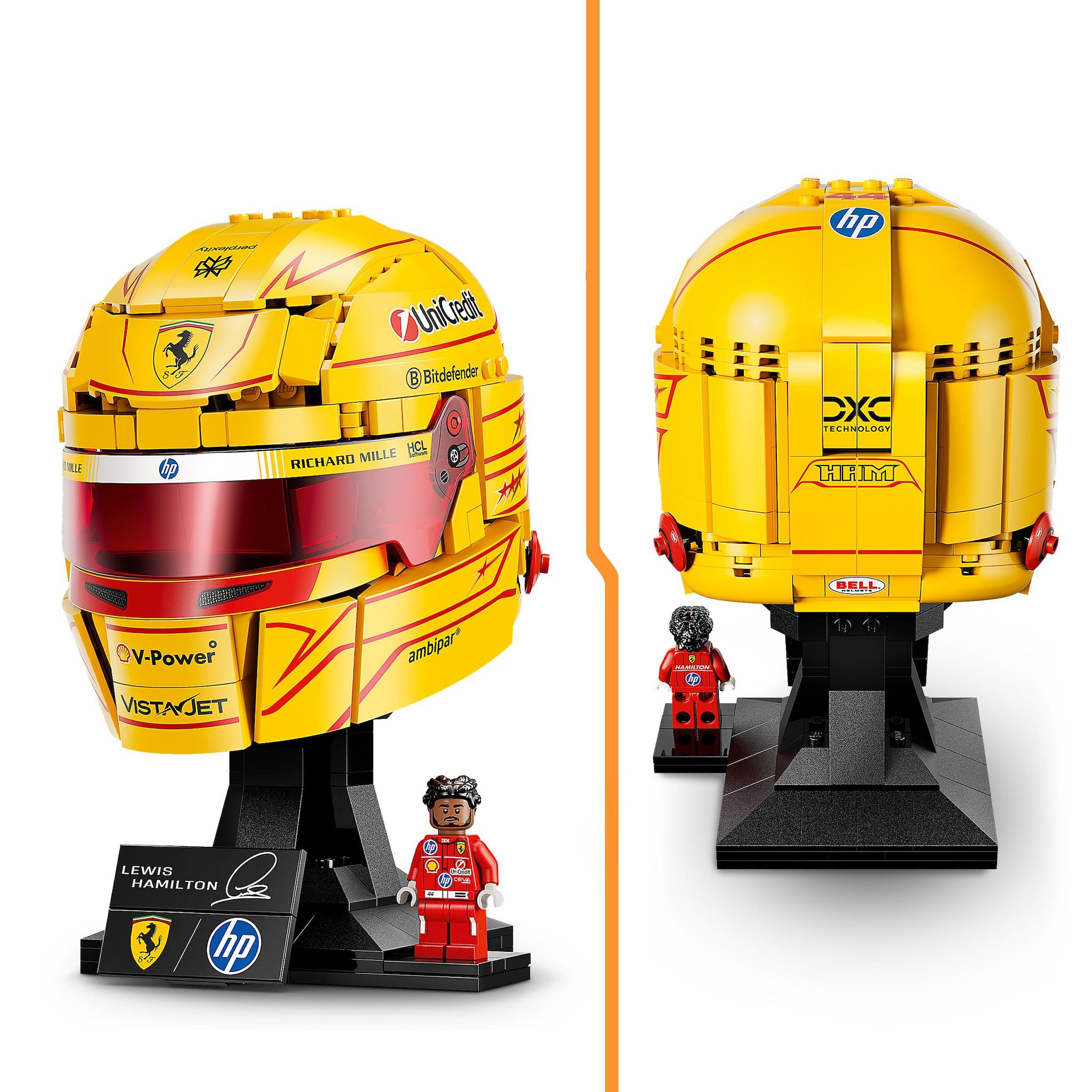 Voir la diapositive 3 : LEGO Casque de Lewis Hamilton Scuderia Ferrari HP