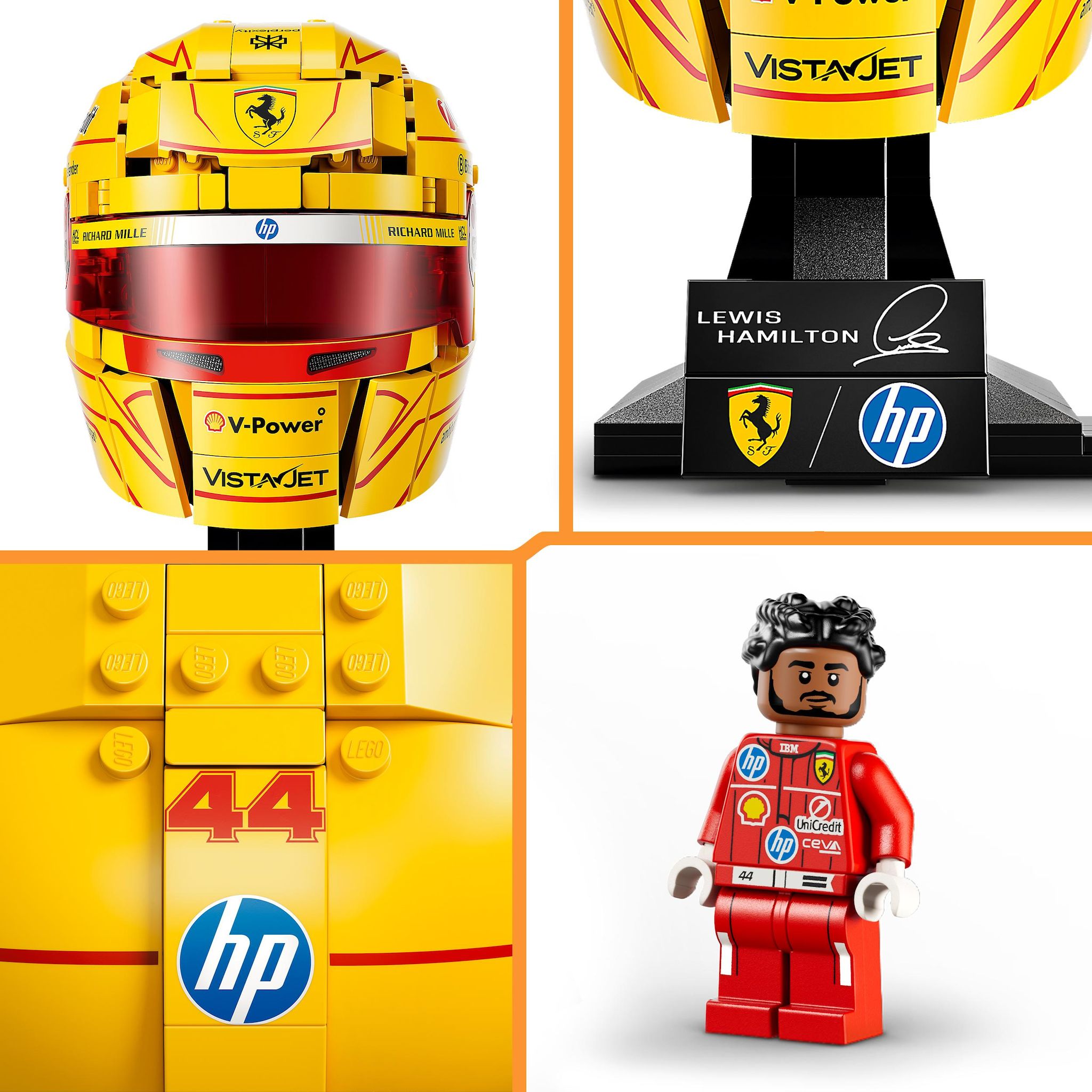 Voir la diapositive 4 : LEGO Casque de Lewis Hamilton Scuderia Ferrari HP