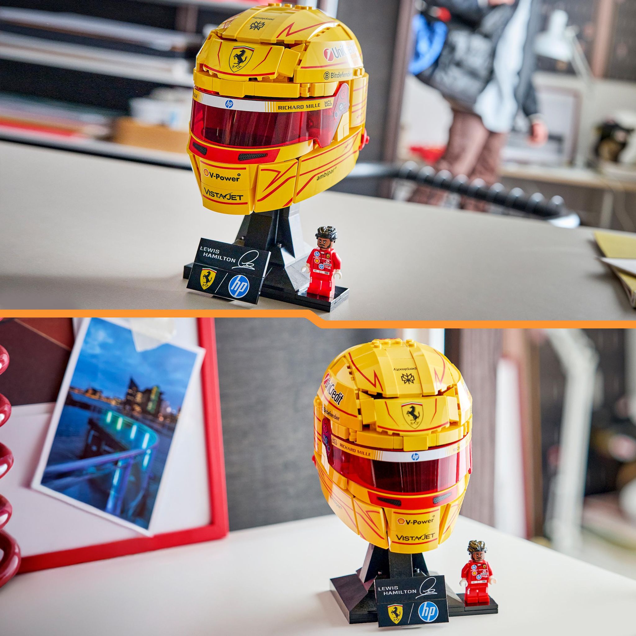 Voir la diapositive 5 : LEGO Casque de Lewis Hamilton Scuderia Ferrari HP