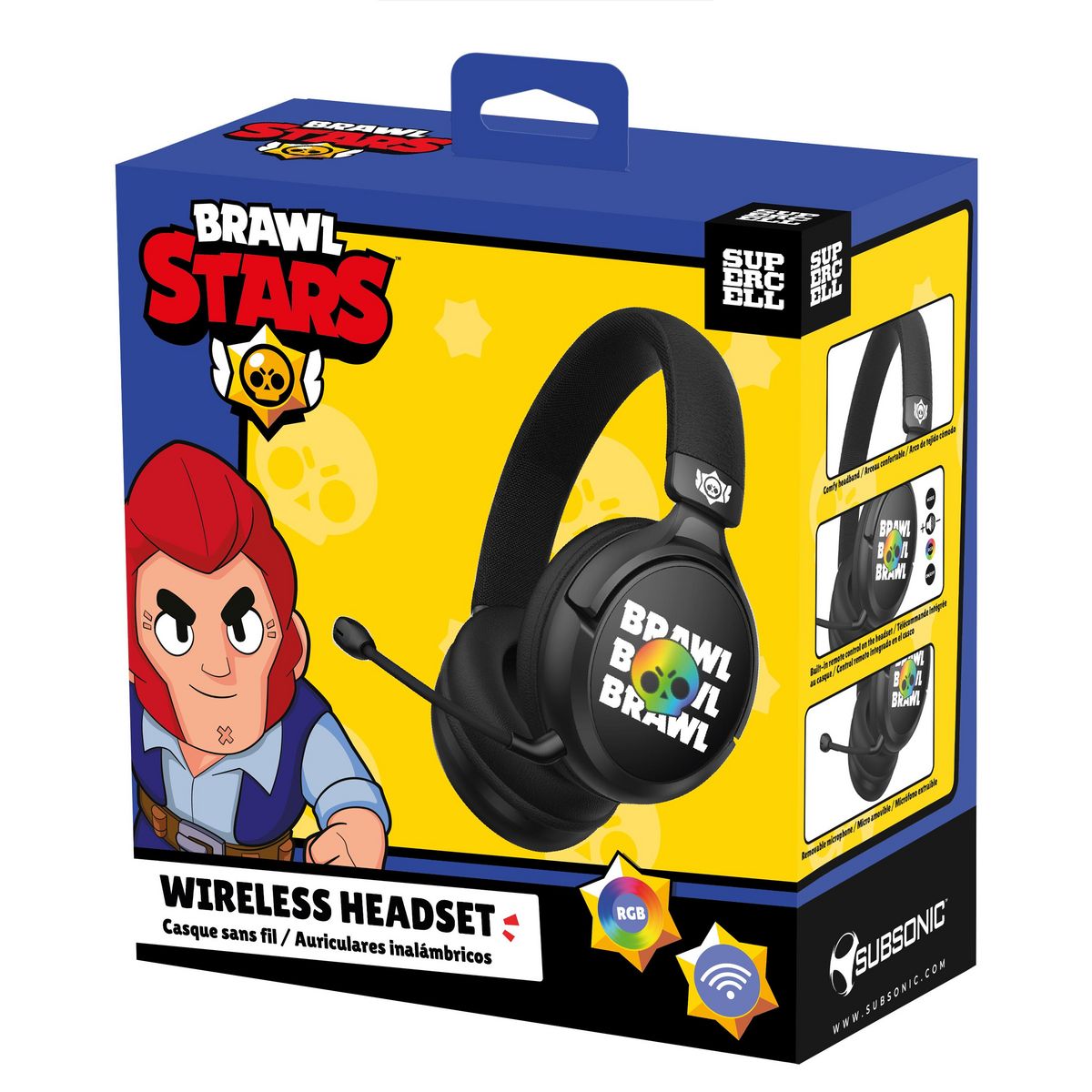 SUBSONIC Casque sans fil Brawl Stars 2 Noir