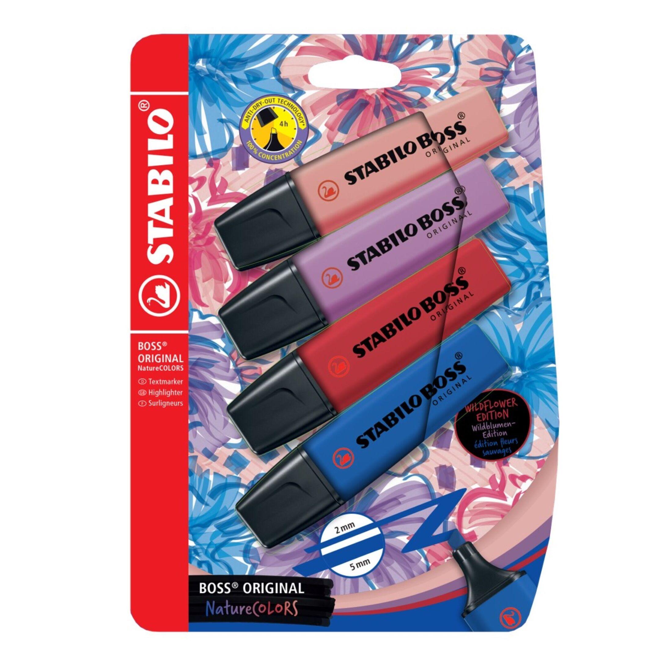STABILO Surligneur x4 BOSS Nature Colors