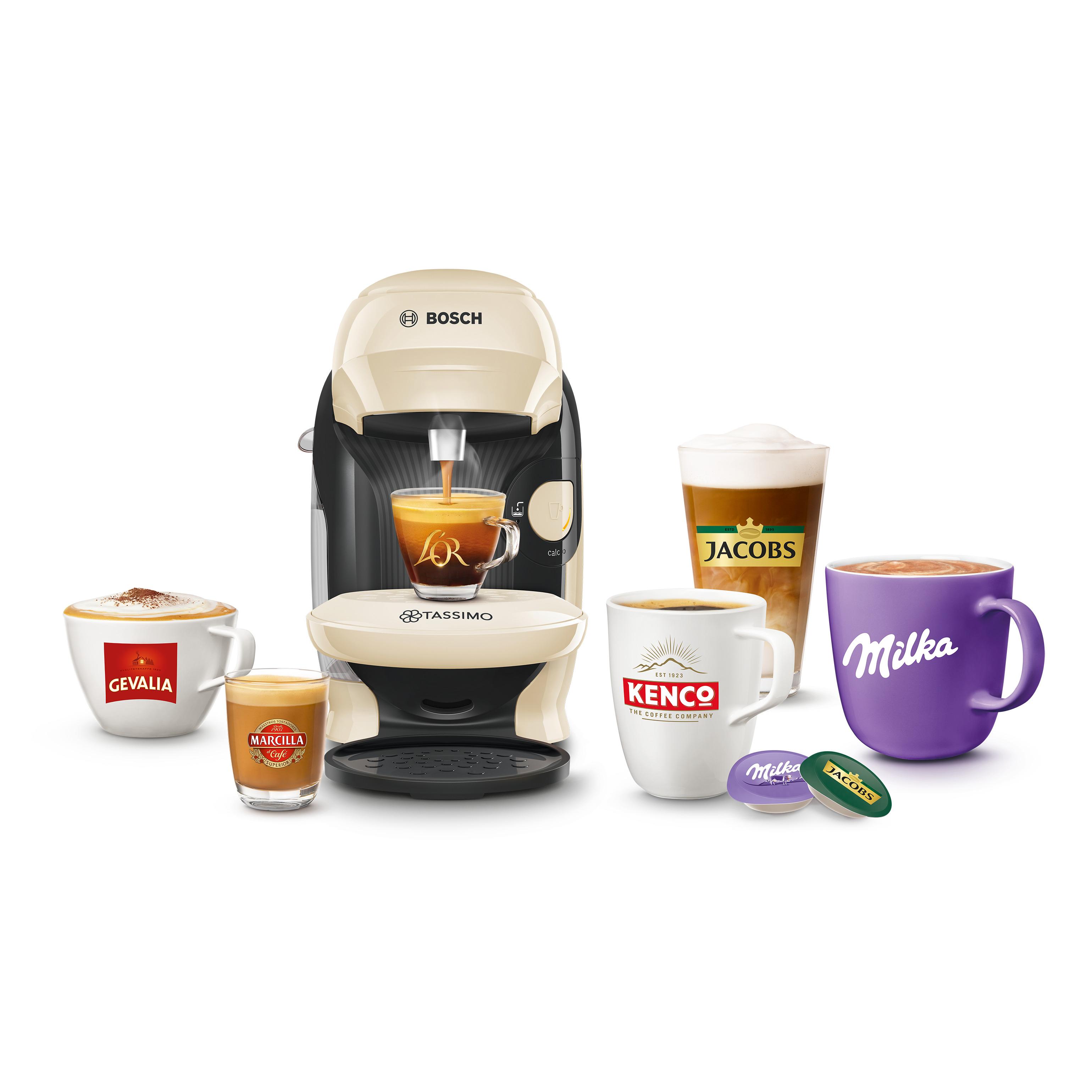 Voir la diapositive 4 : BOSCH Machine à café multi-boissons Tassimo TAS117E - Vanille