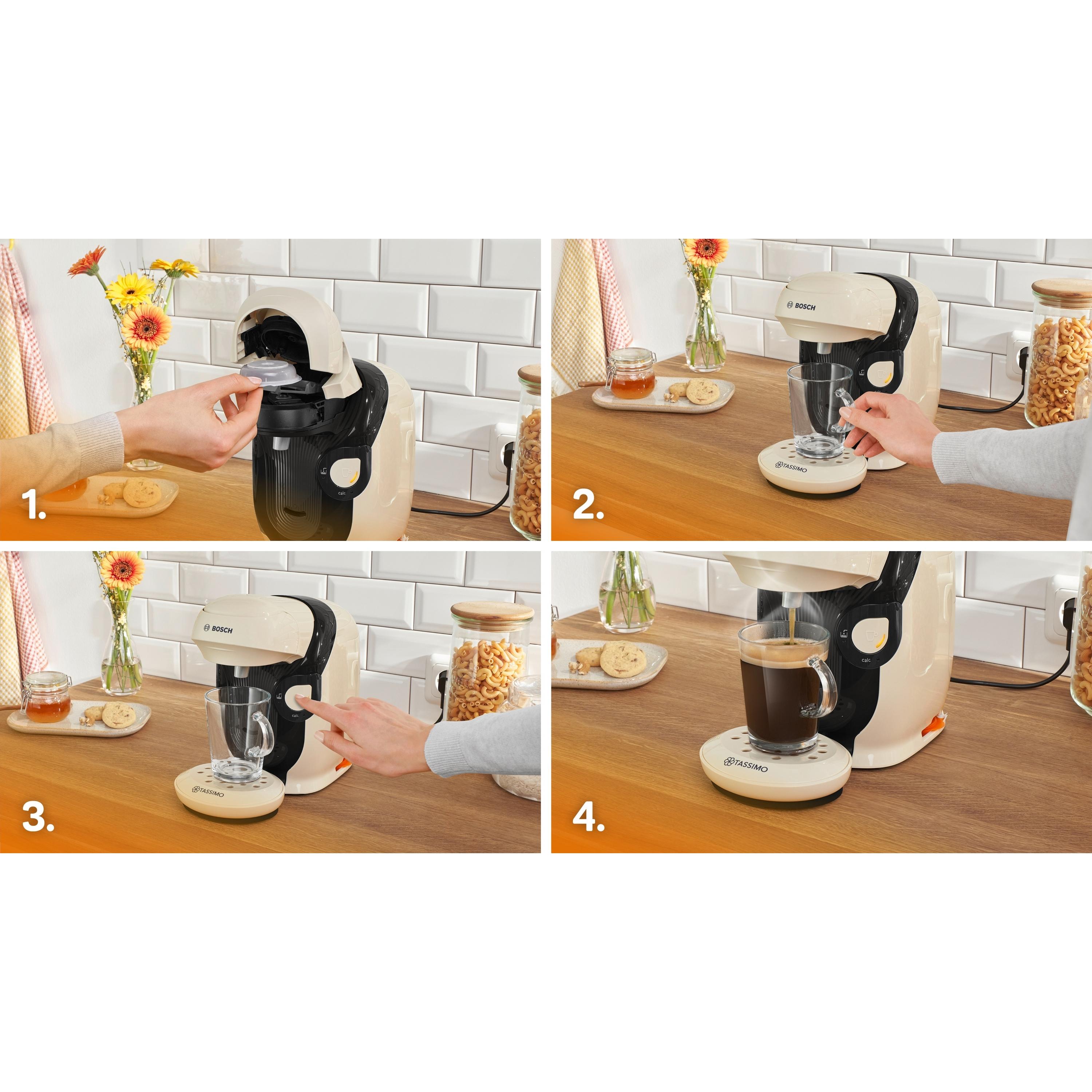 Voir la diapositive 11 : BOSCH Machine à café multi-boissons Tassimo TAS117E - Vanille