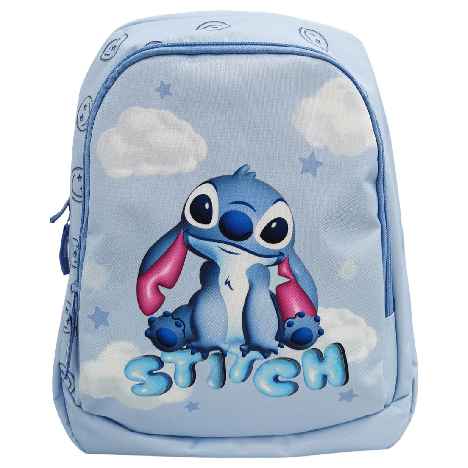 AUCHAN Sac à Dos 2 compartiments Stitch 38cm