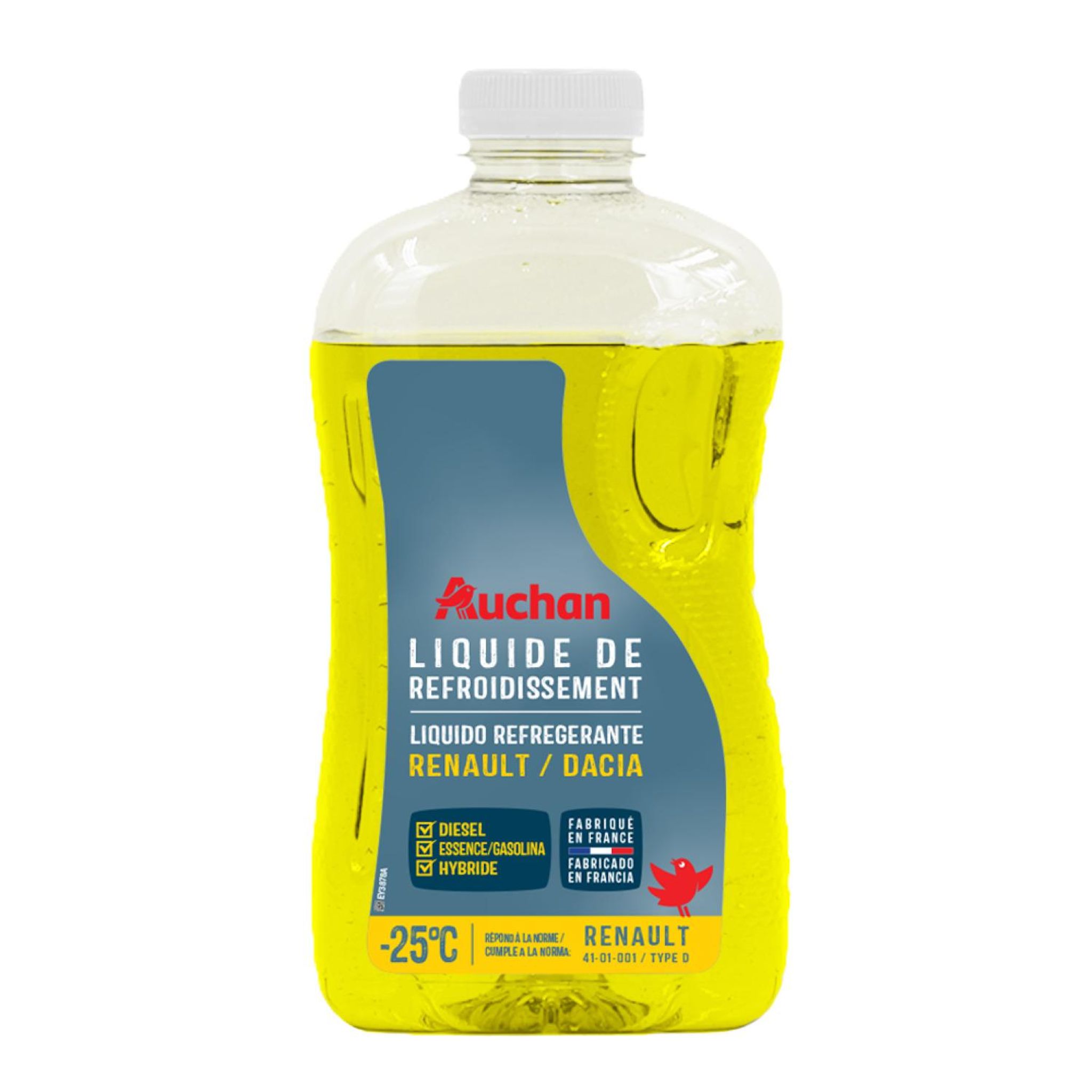 AUCHAN Liquide de refroidissement Renault / Dacia 1 L