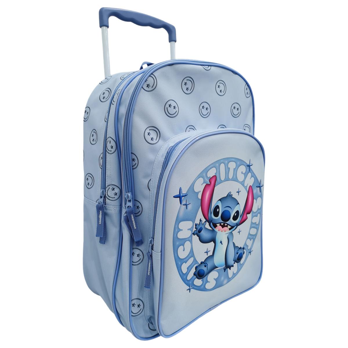 Voir la diapositive 3 : AUCHAN Sac à Dos à roulettes 2 compartiments Stitch