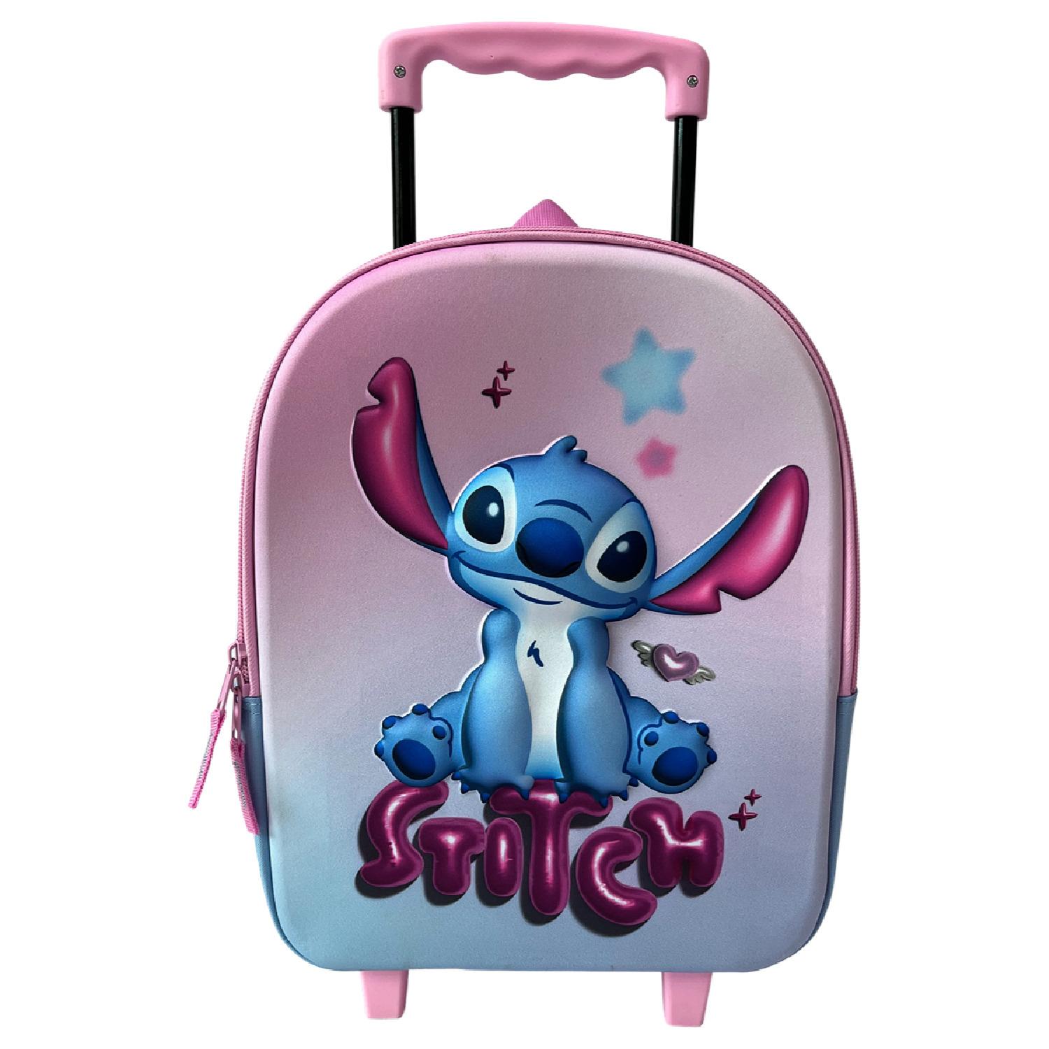 Voir la diapositive 1 : AUCHAN Sac à Dos à roulettes 3D Stitch