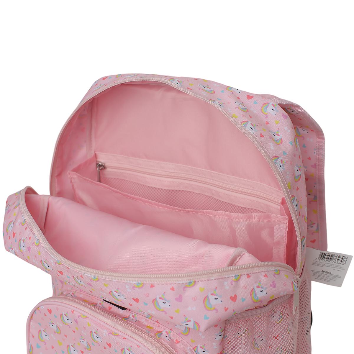 Voir la diapositive 5 : AUCHAN Sac à Dos 2 compartiments Licorne 38cm