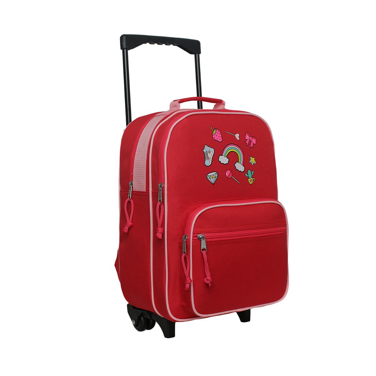 Voir la diapositive 3 : PREMIER PRIX Sac à Dos à roulettes - Rose
