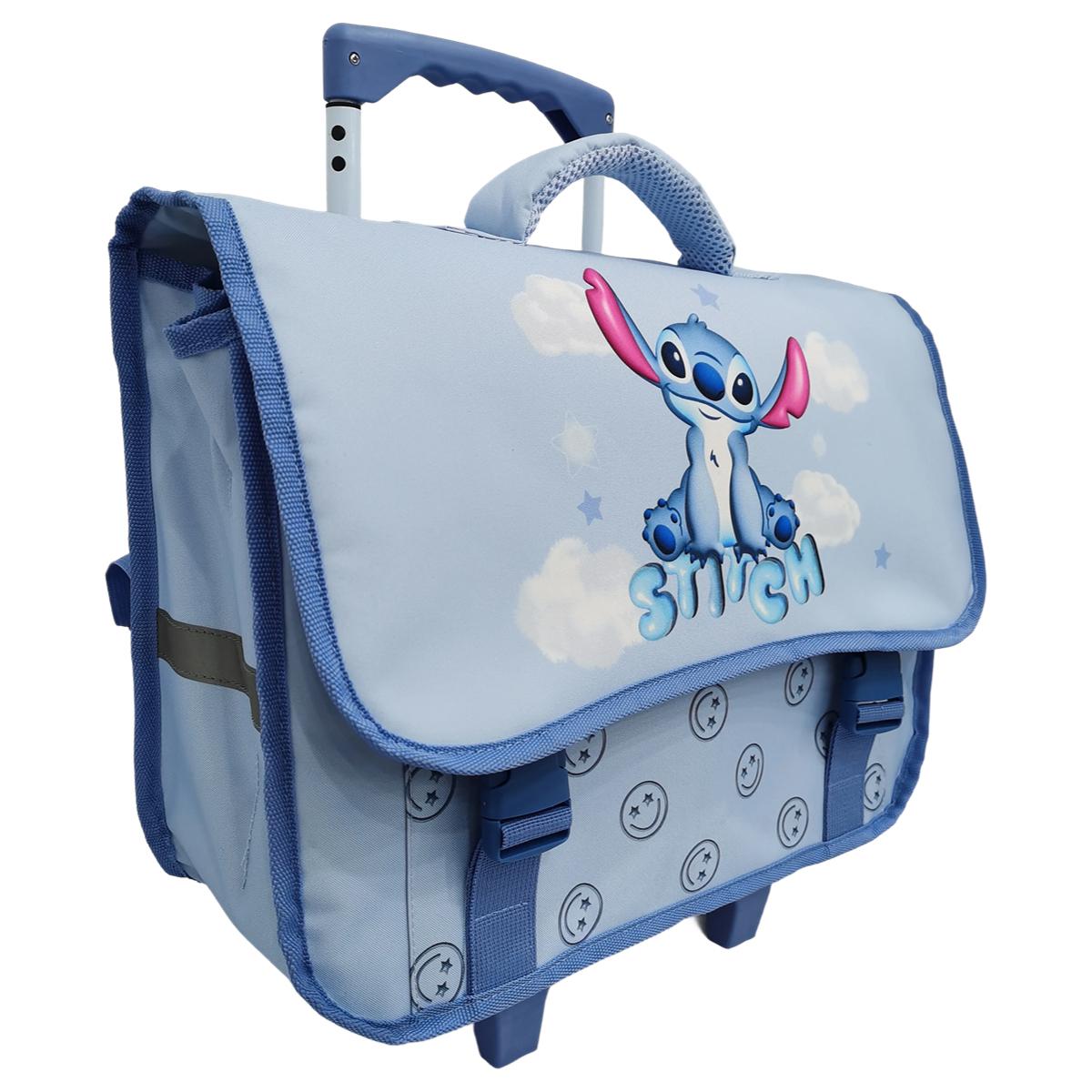 Voir la diapositive 3 : AUCHAN Cartable à roulettes Stitch