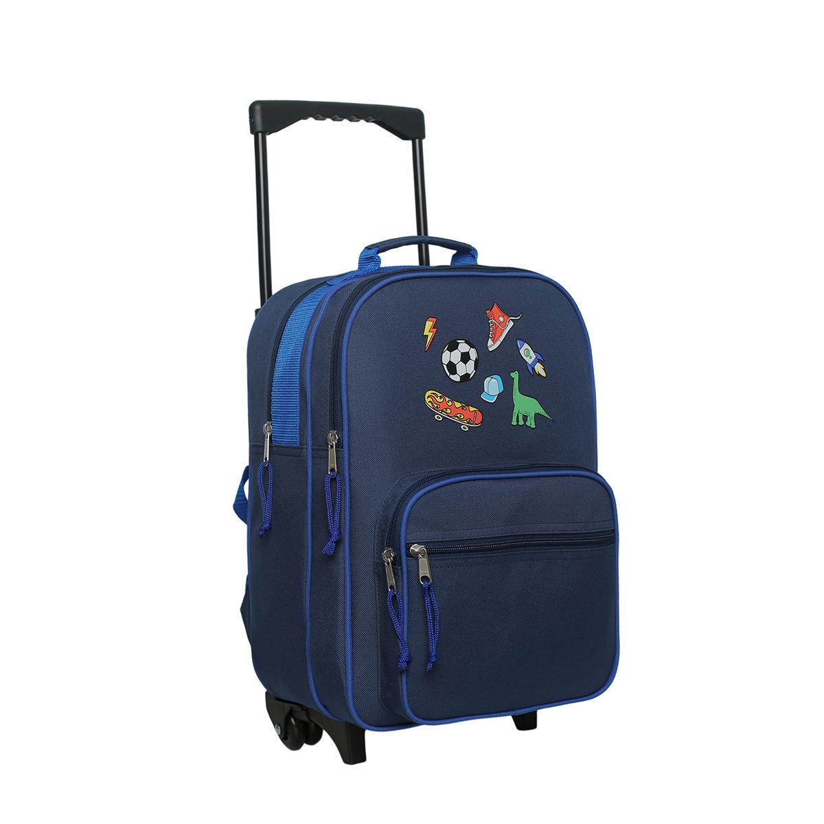 Voir la diapositive 3 : PREMIER PRIX Sac à Dos à roulettes Bleu