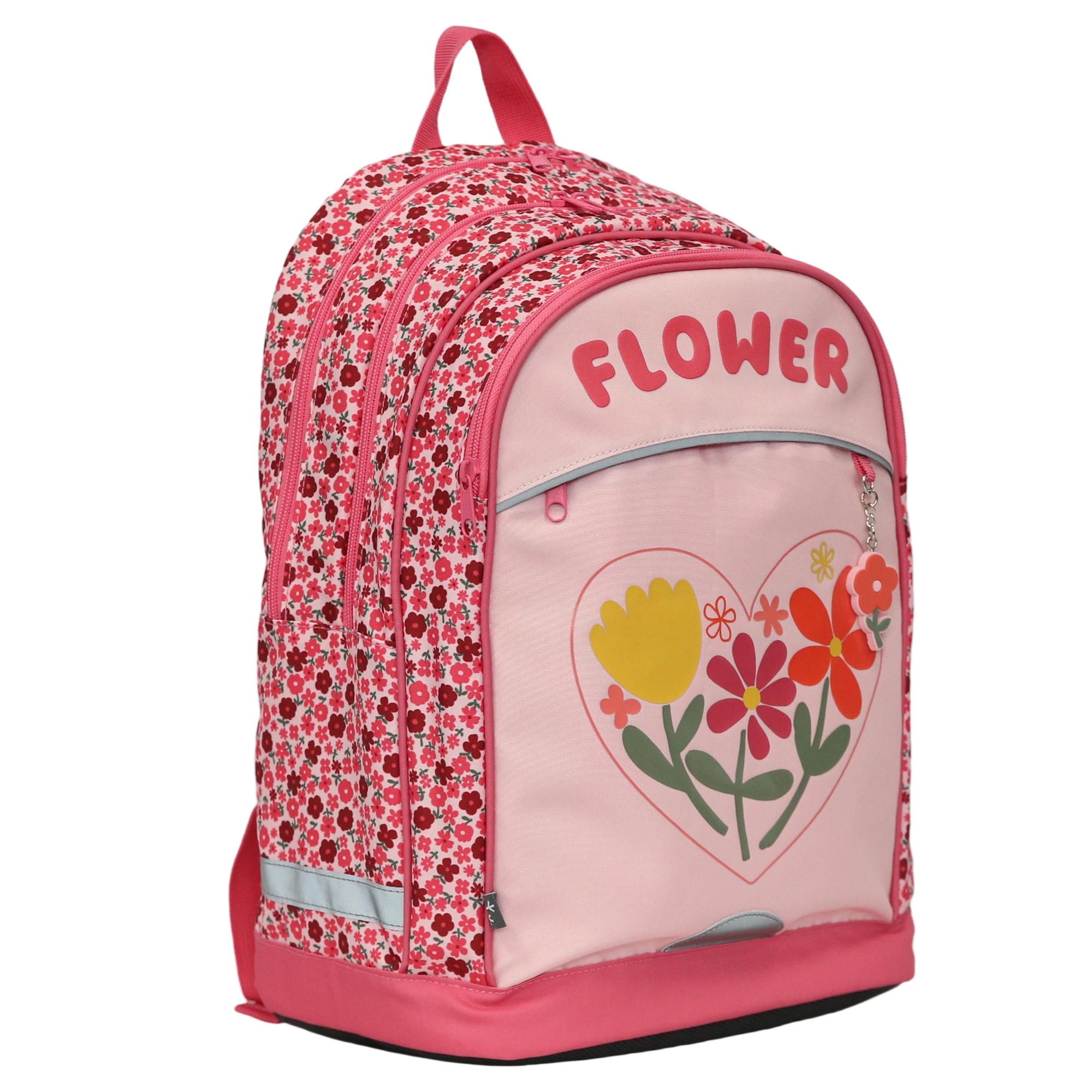 Voir la diapositive 3 : AUCHAN Sac à Dos 2 compartiments Boho Floral 43cm