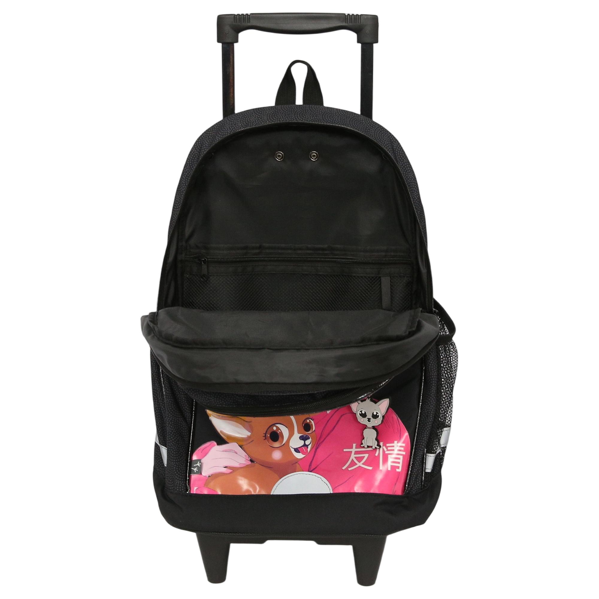 Voir la diapositive 4 : AUCHAN Sac à Dos à roulettes 2 compartiments Supacute
