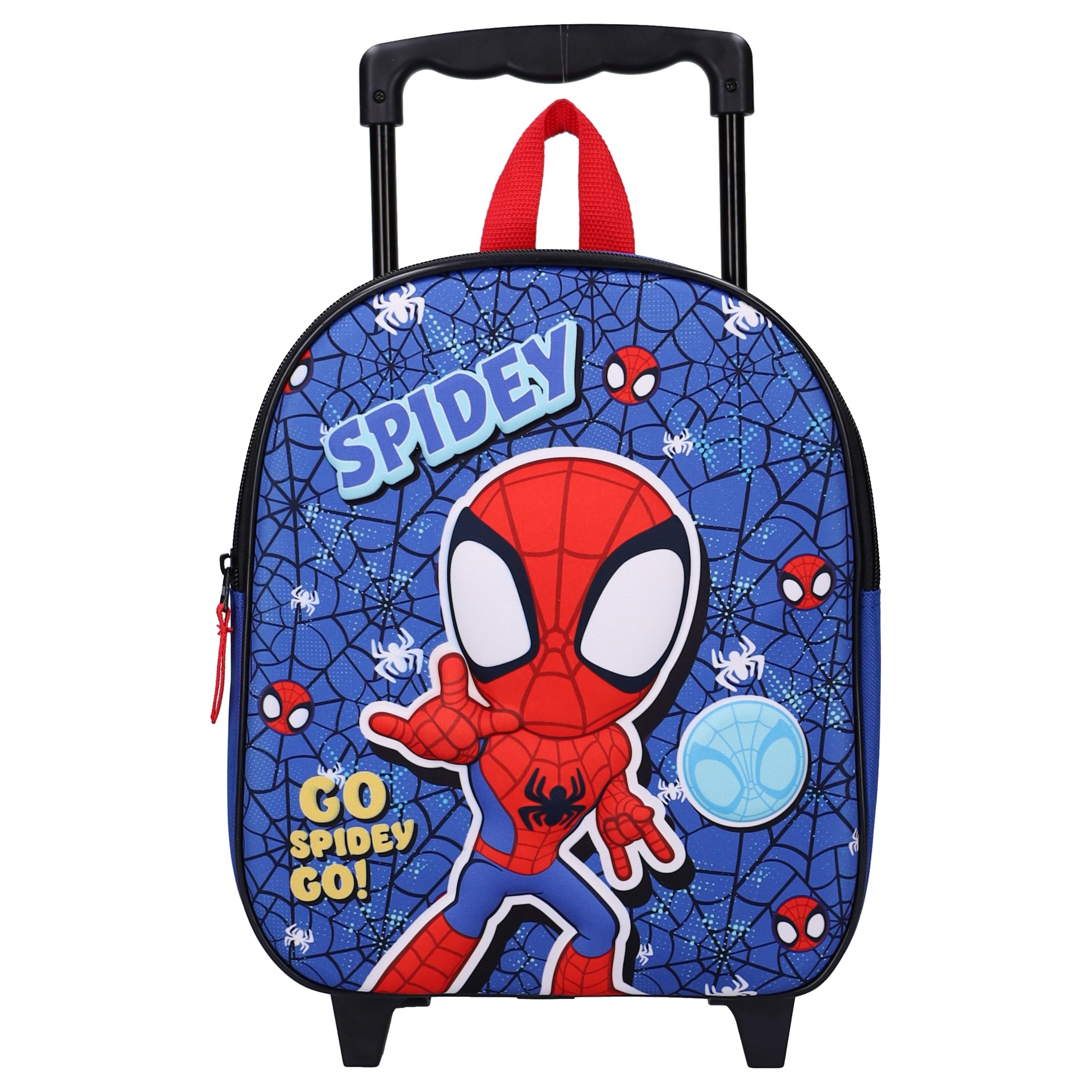 AUCHAN Sac à Dos à roulettes 3D Spidey