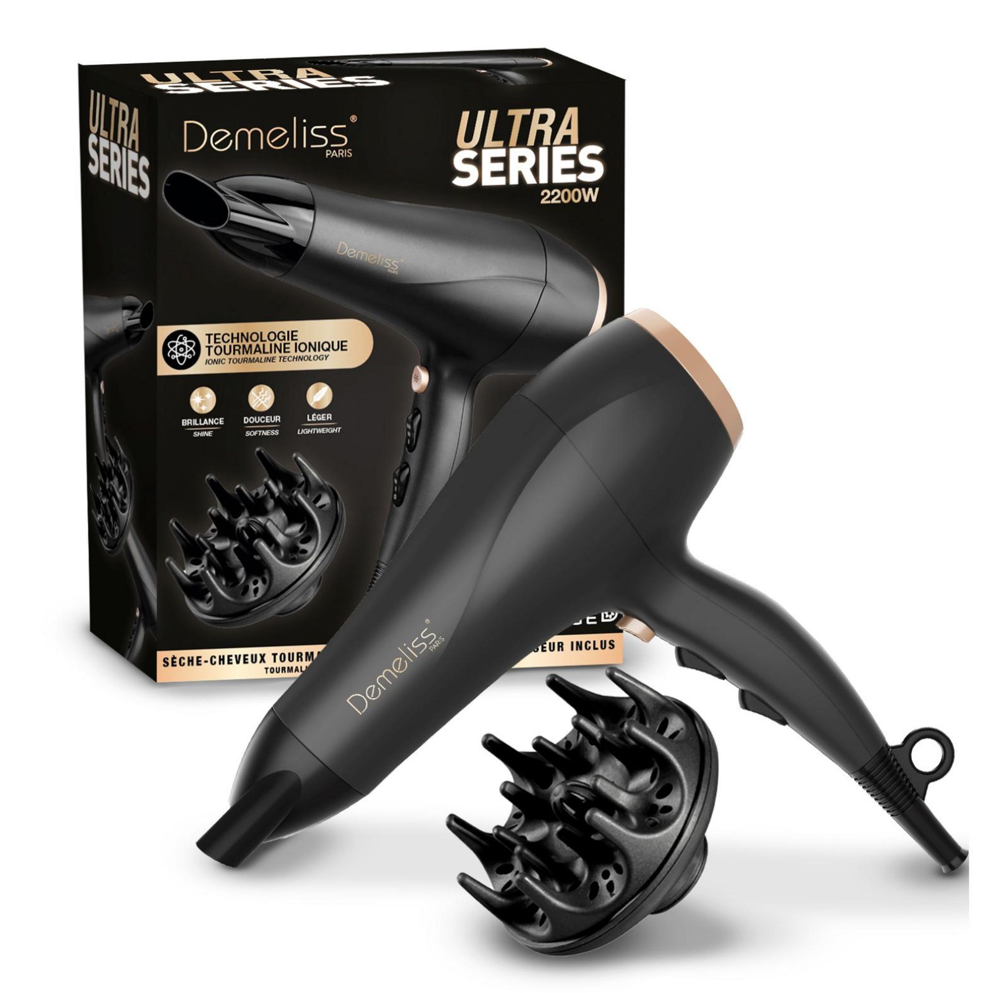 Voir la diapositive 1 : SAINT ALGUE Sèche cheveux ULTRA SERIES - Noir