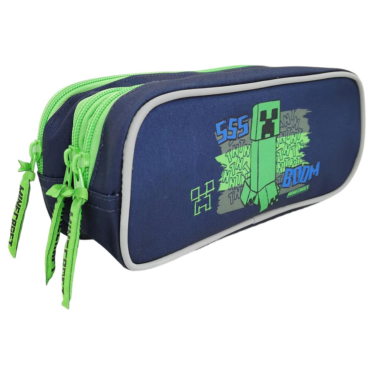 Voir la diapositive 3 : AUCHAN Trousse 3 compartiments Minecraft