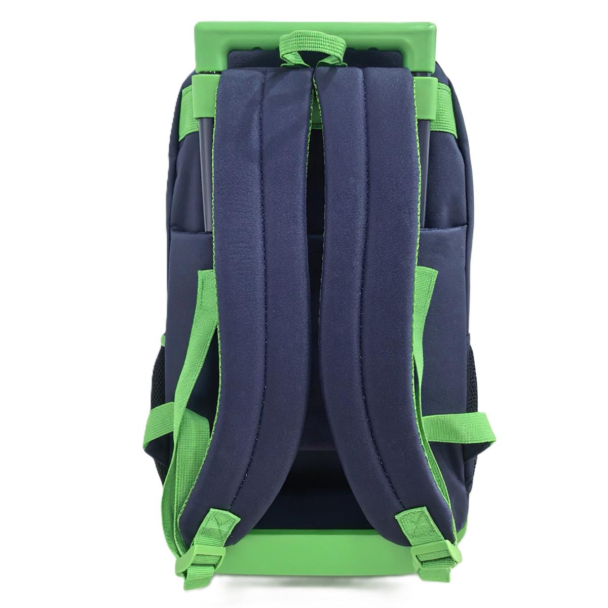 Voir la diapositive 2 : AUCHAN Sac à Dos à roulettes 2 compartiments Minecraft