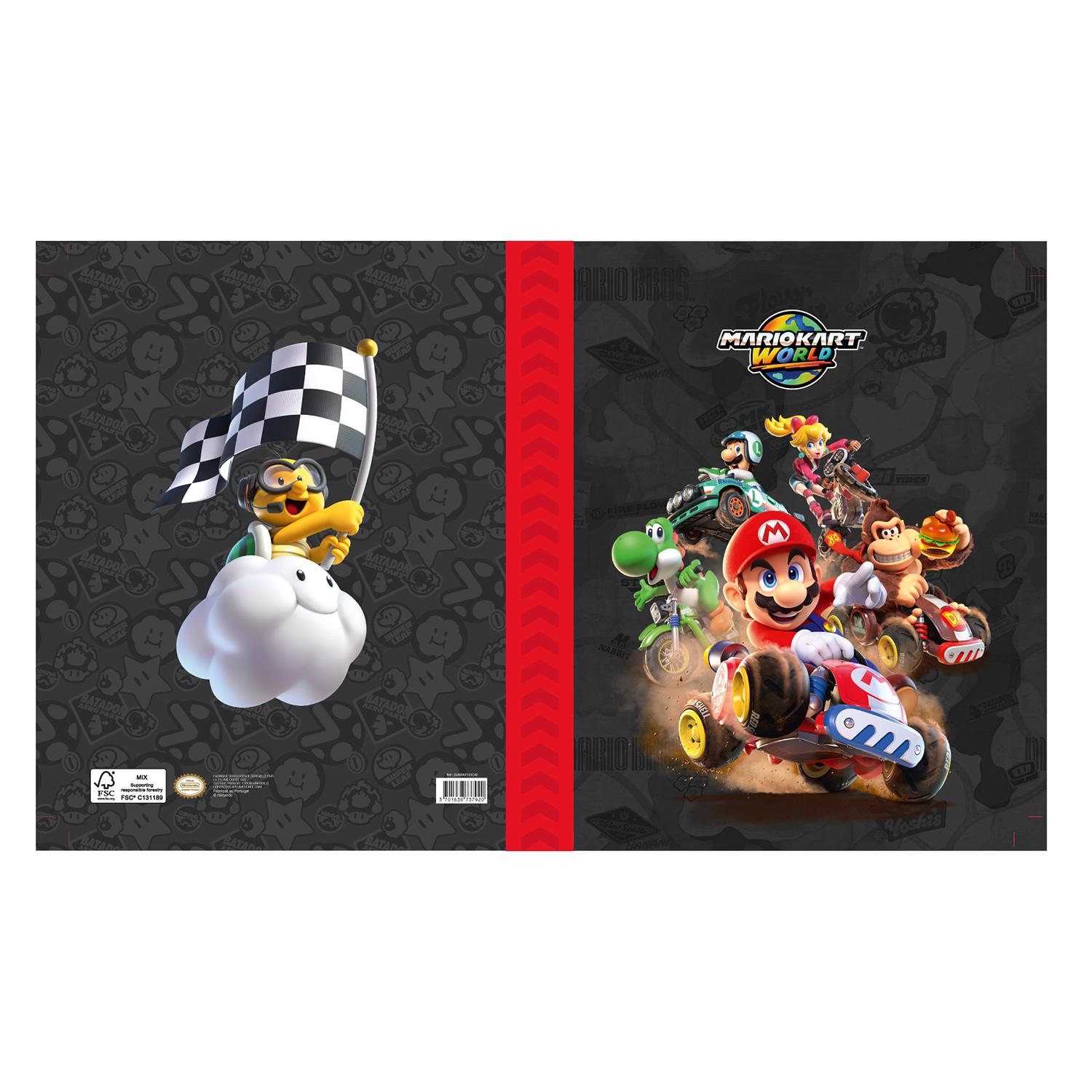 LA PLUME DORÉE Classeur Mario Kart carton