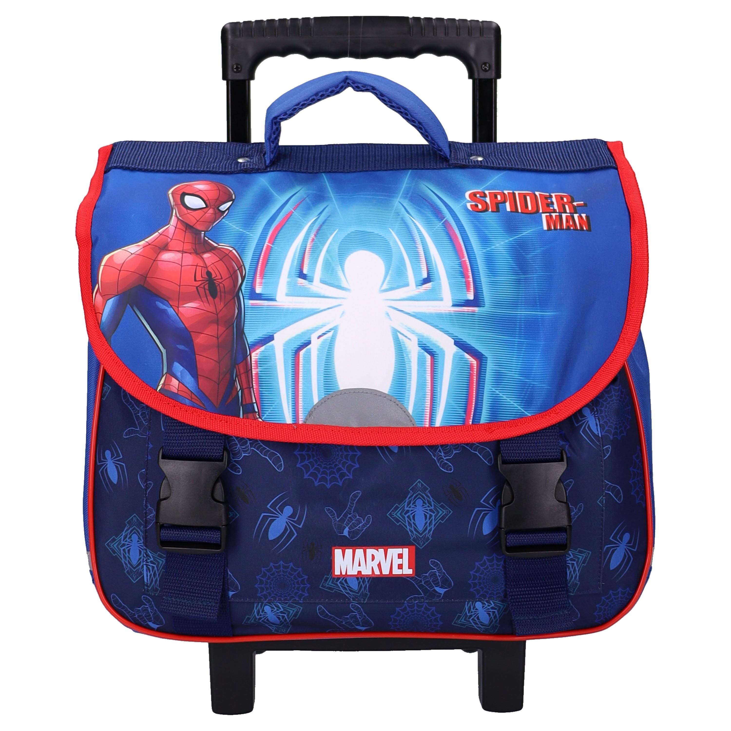 AUCHAN Cartable à roulettes Spiderman