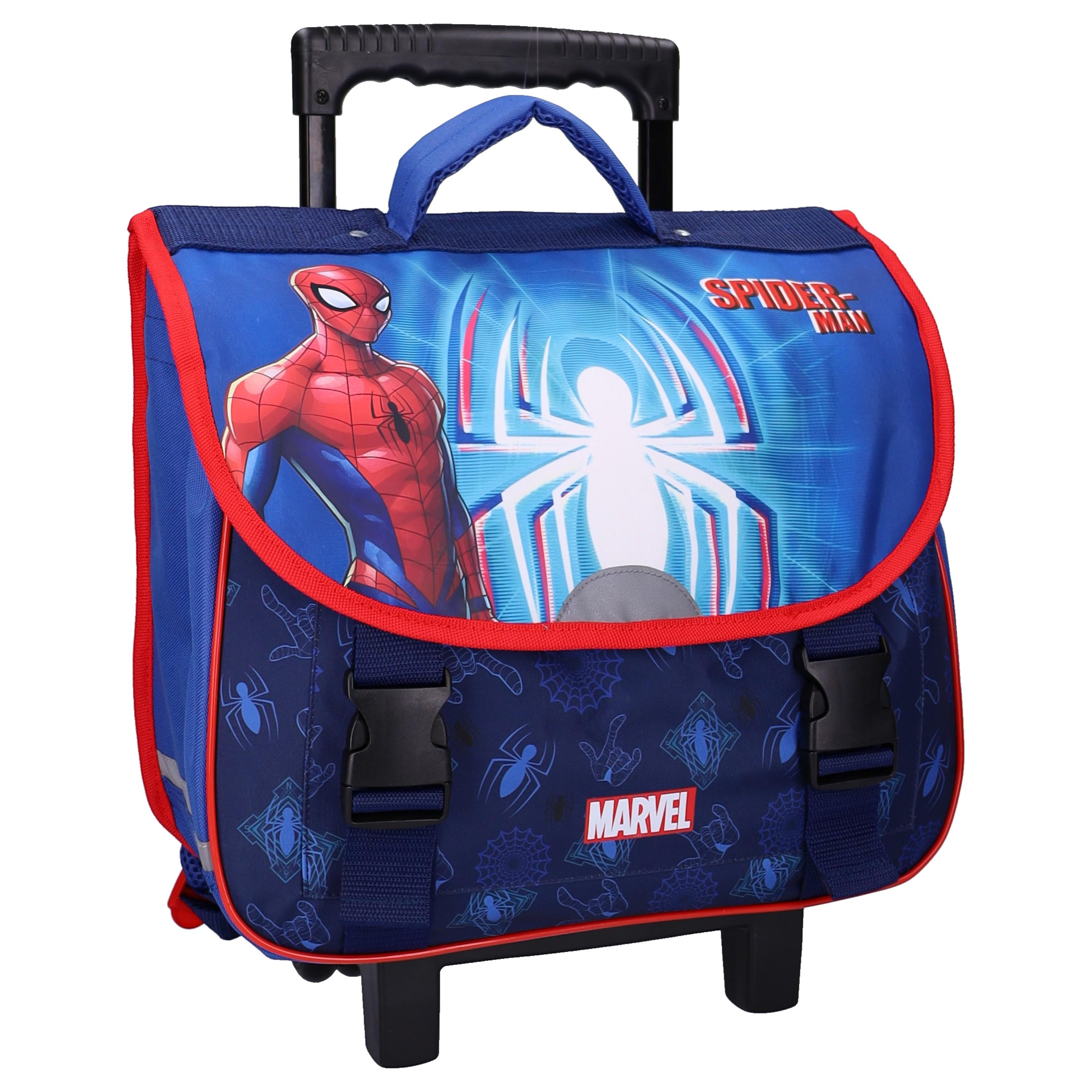 Voir la diapositive 2 : AUCHAN Cartable à roulettes Spiderman