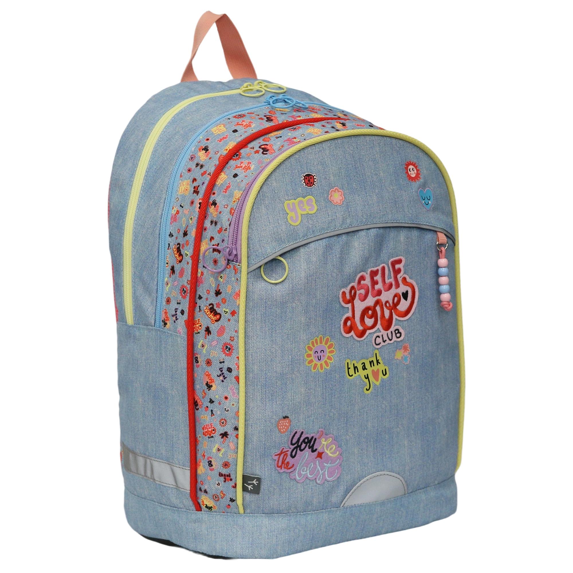 Voir la diapositive 3 : AUCHAN Sac à dos 2 compartiments Stickers 43 cm