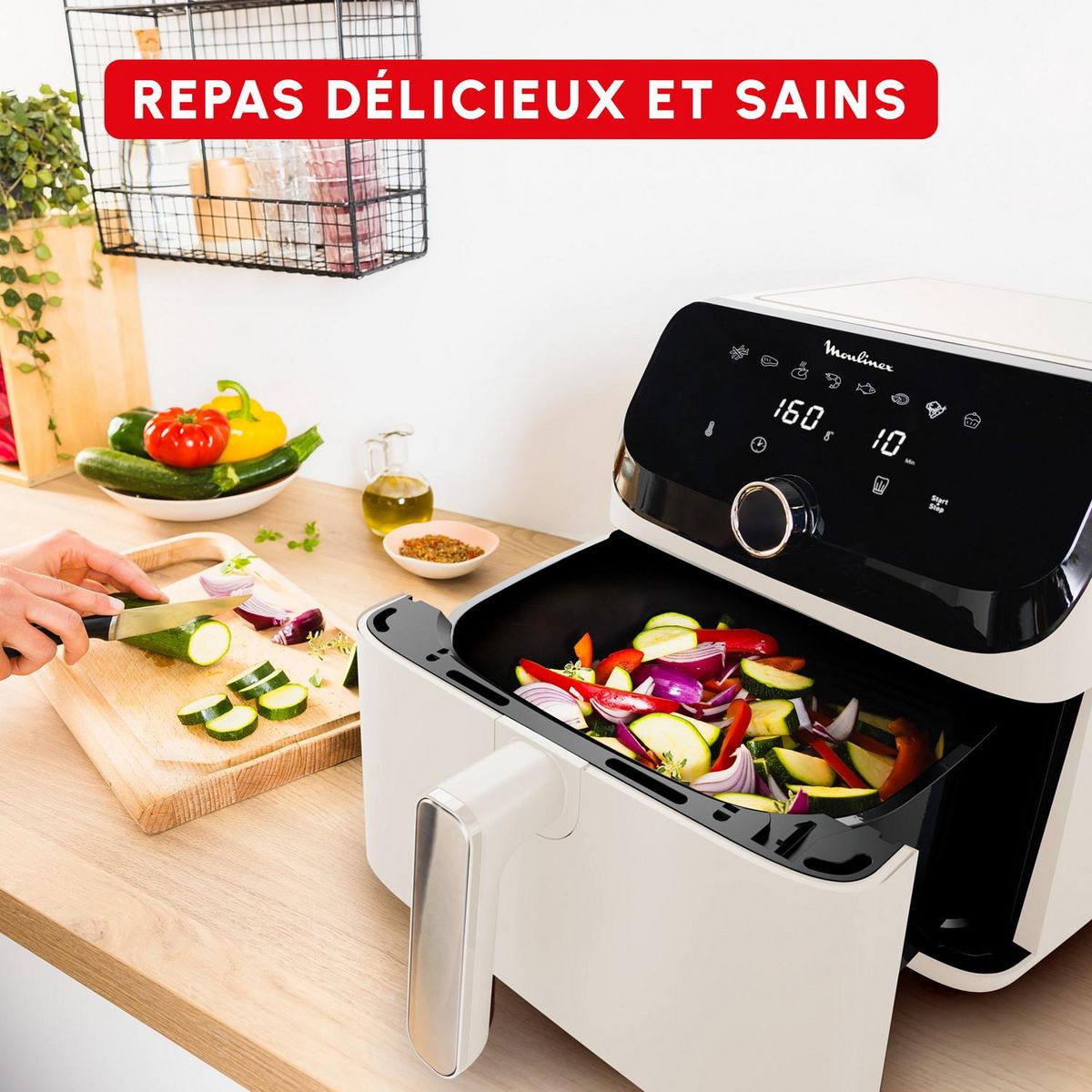 TEFAL Friteuse sans huile à air chaud EZ855AF0 - Beige