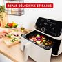 Voir la diapositive 6 : TEFAL Friteuse sans huile à air chaud EZ855AF0 - Beige