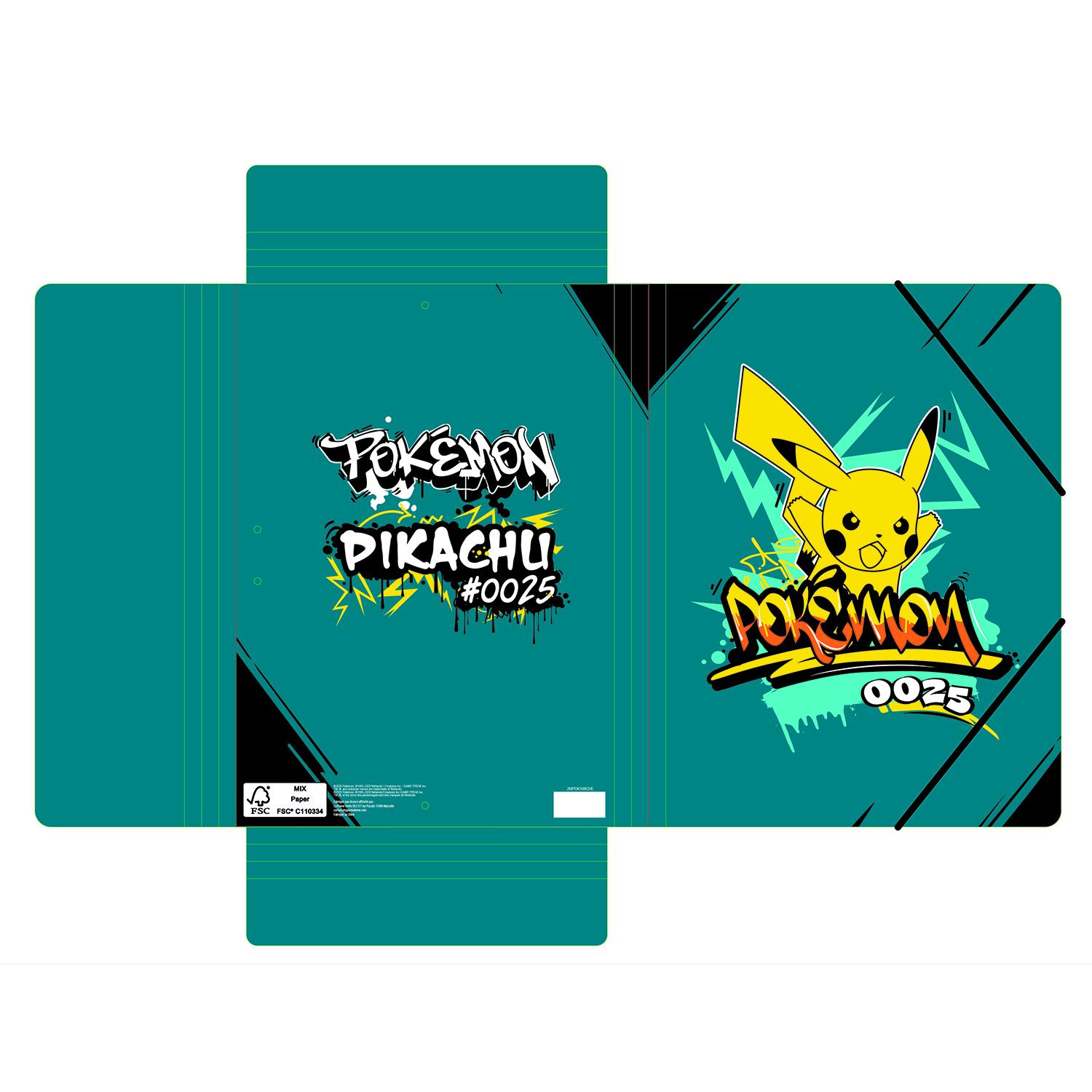 LA PLUME DORÉE Chemise élastique Pokemon carton