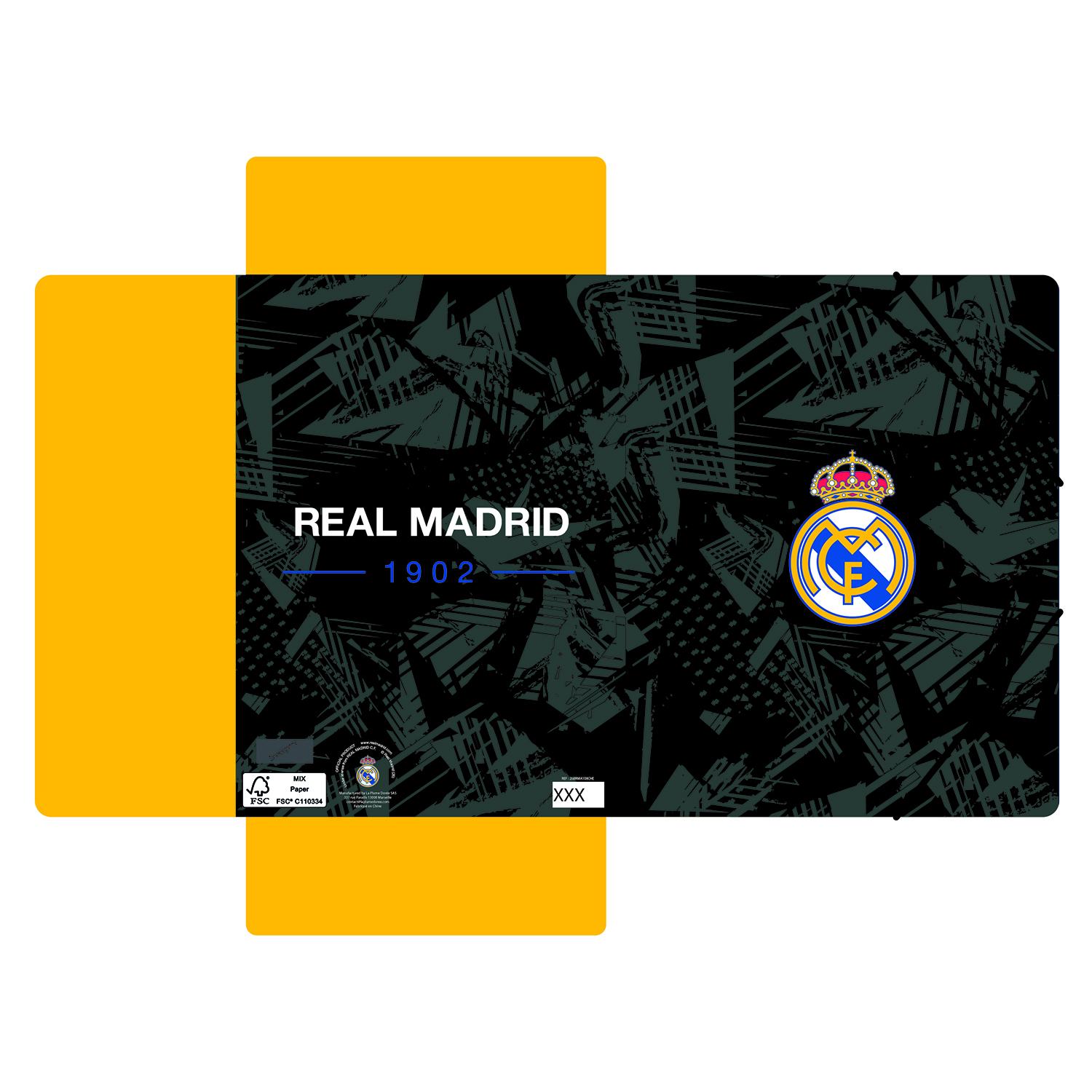 LA PLUME DORÉE Chemise élastique Real de Madrid carton 3 rabats